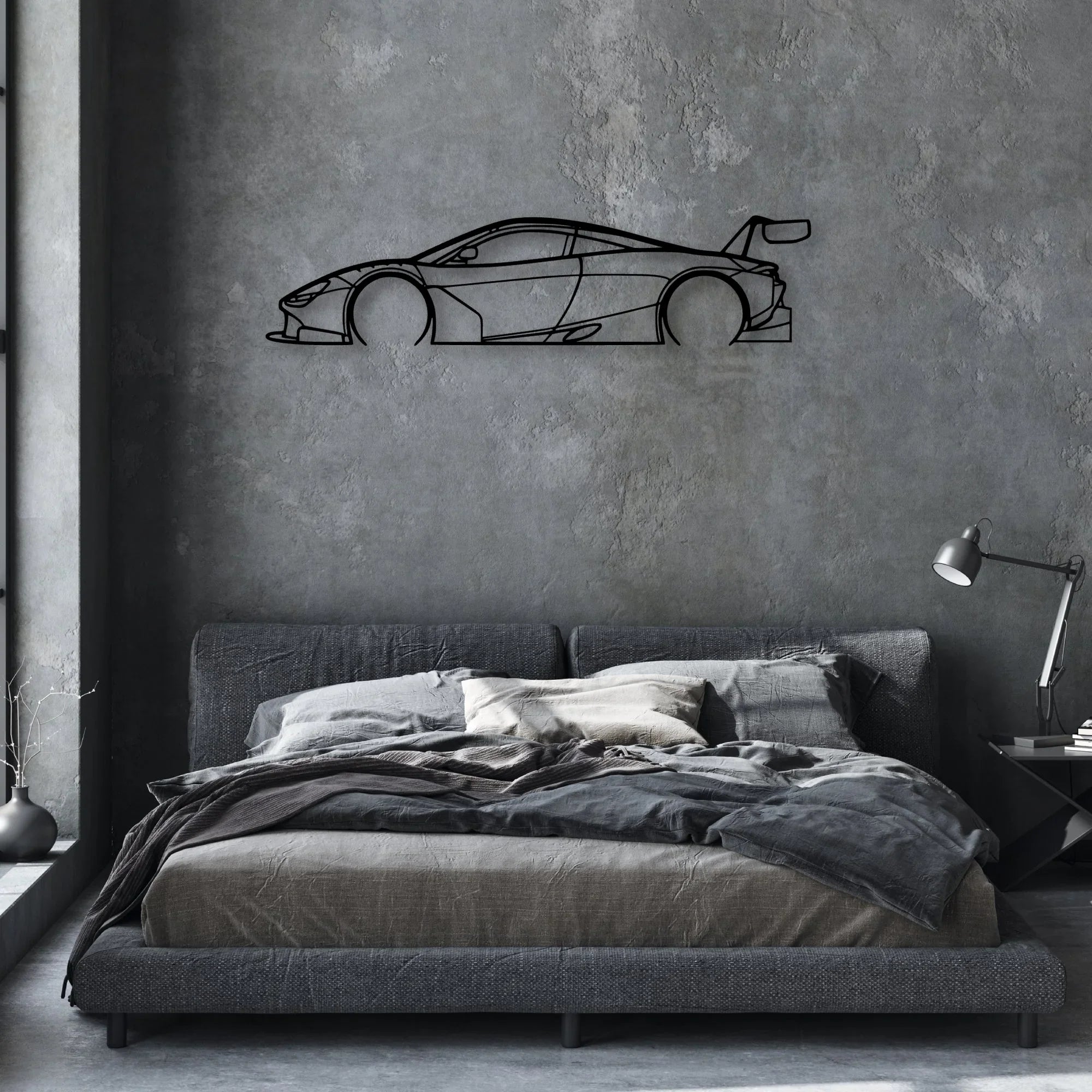 Mcl GT3 Classic Silhouette Metal Wall Art - Automotive Garage Decor