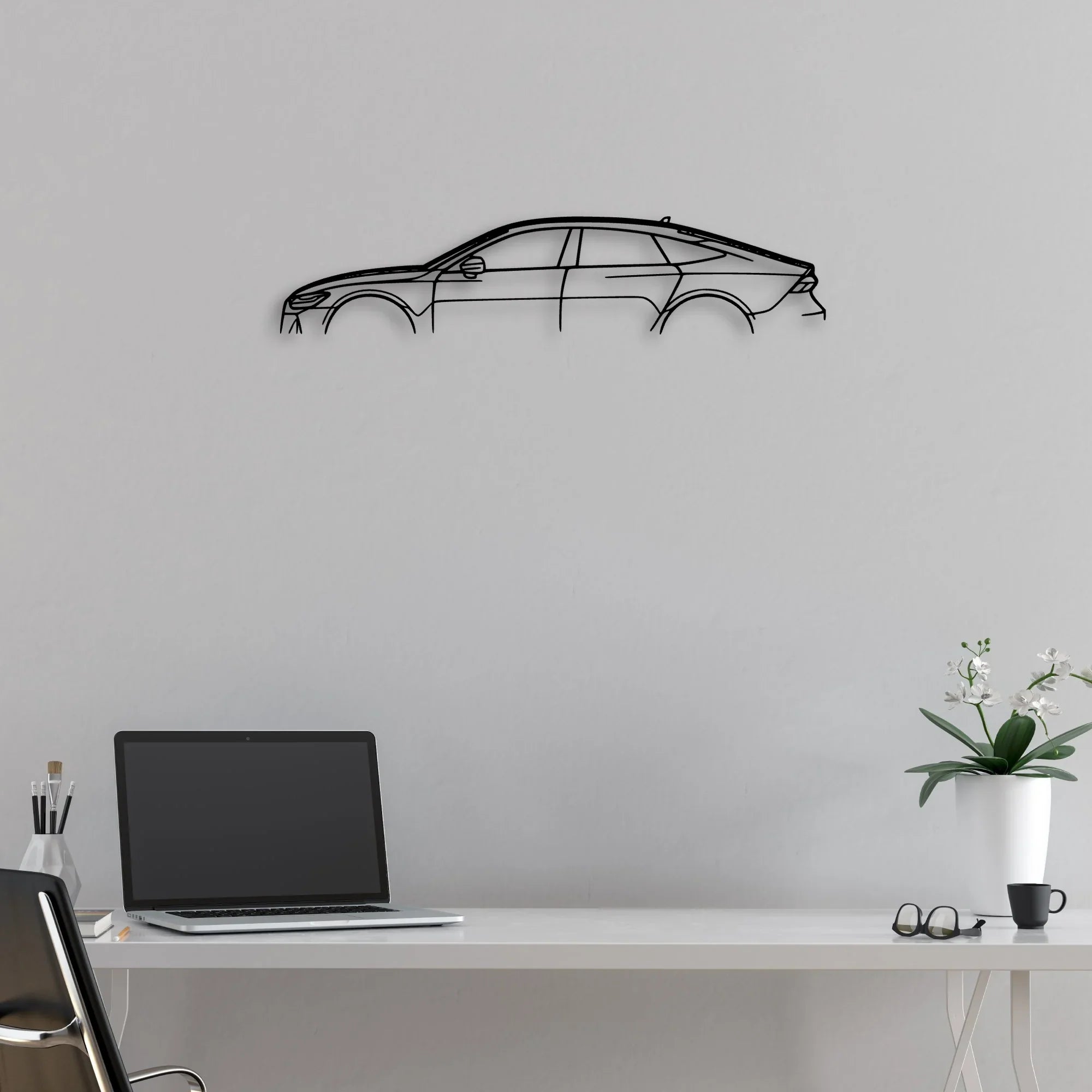 RS7 Mk2 2 Classic Silhouette Metal Wall Art - Automotive Garage Decor