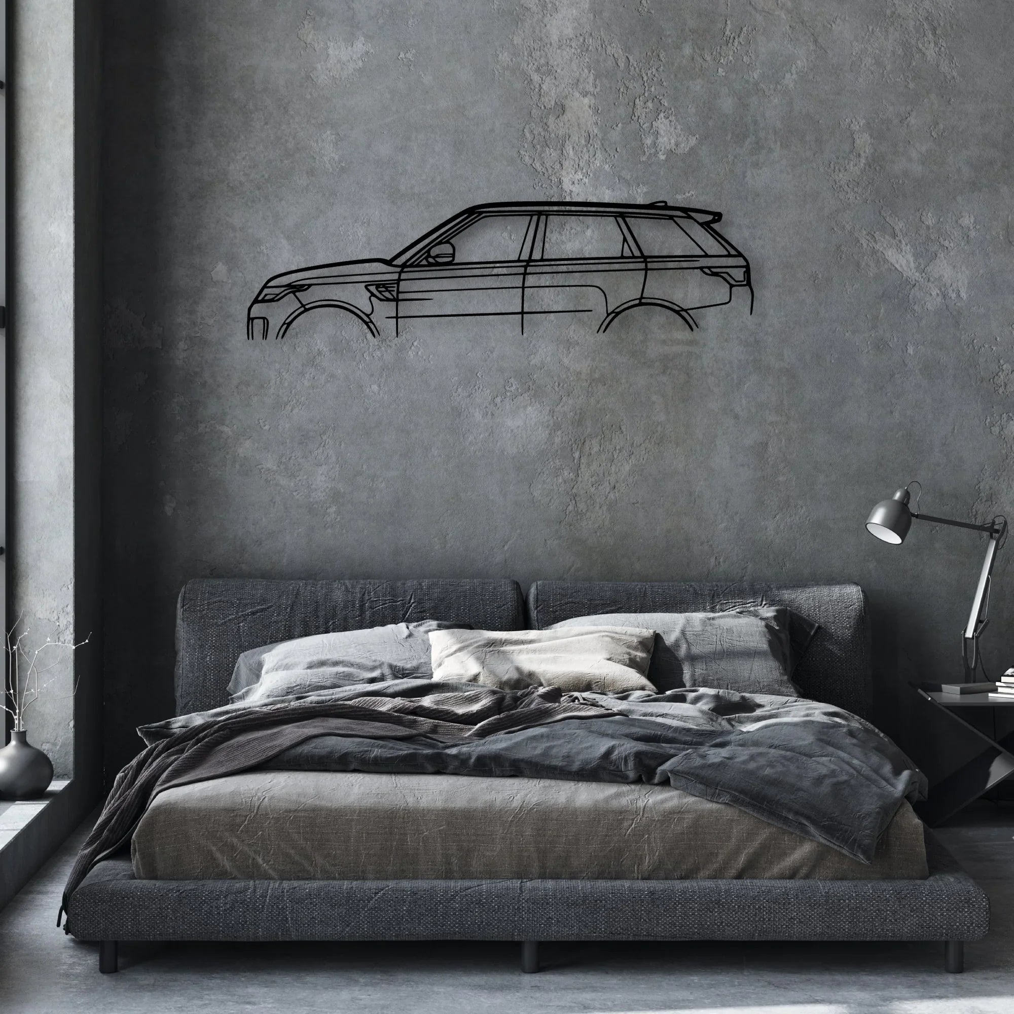 Range SVR Classic Silhouette Metal Wall Art - Automotive Garage Decor