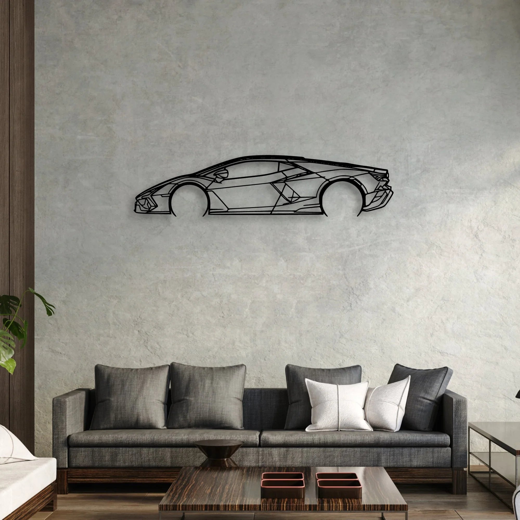 Revuelto Classic Silhouette Metal Wall Art - Automotive Garage Decor