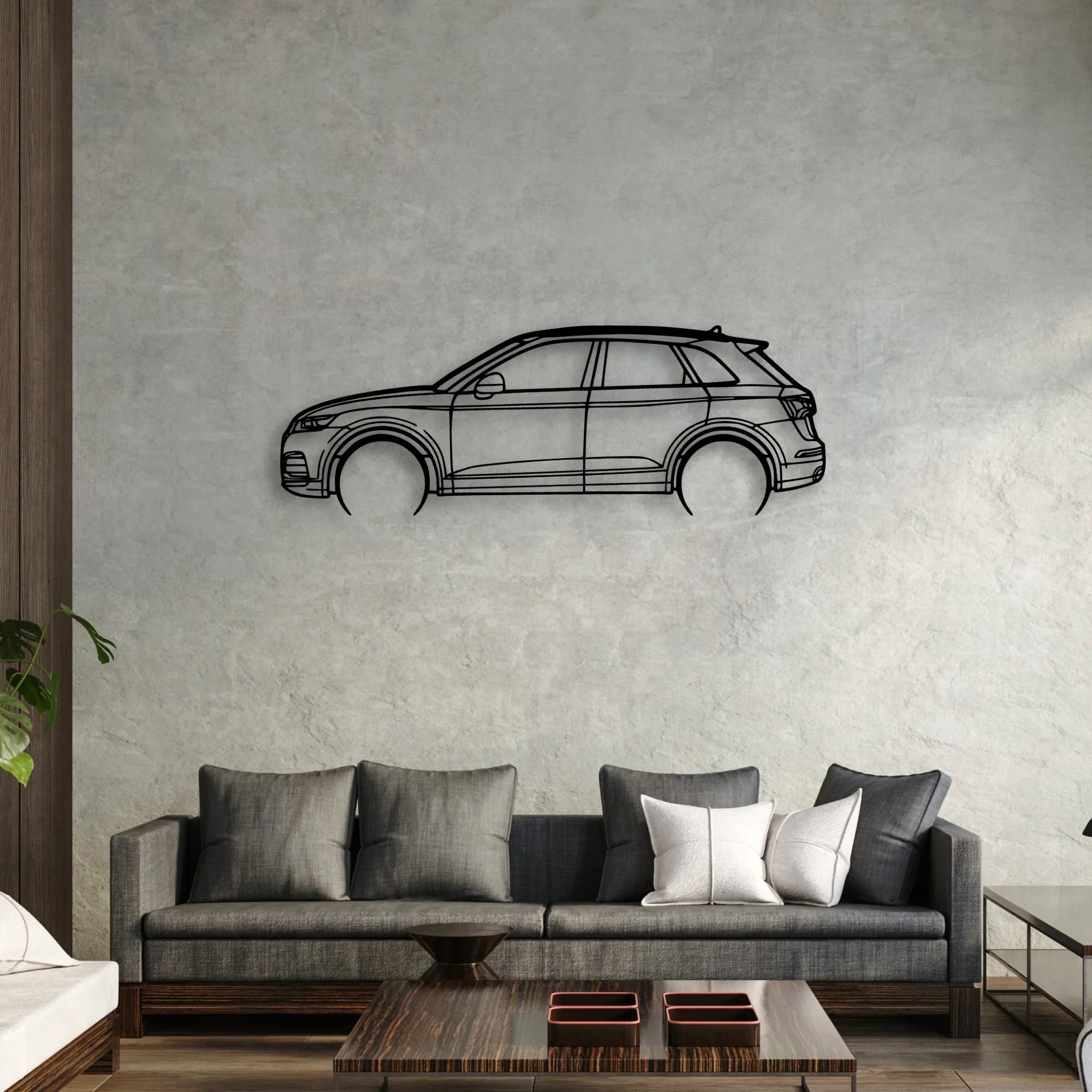 SQ5 2018 Classic Silhouette Metal Wall Art - Automotive Garage Decor