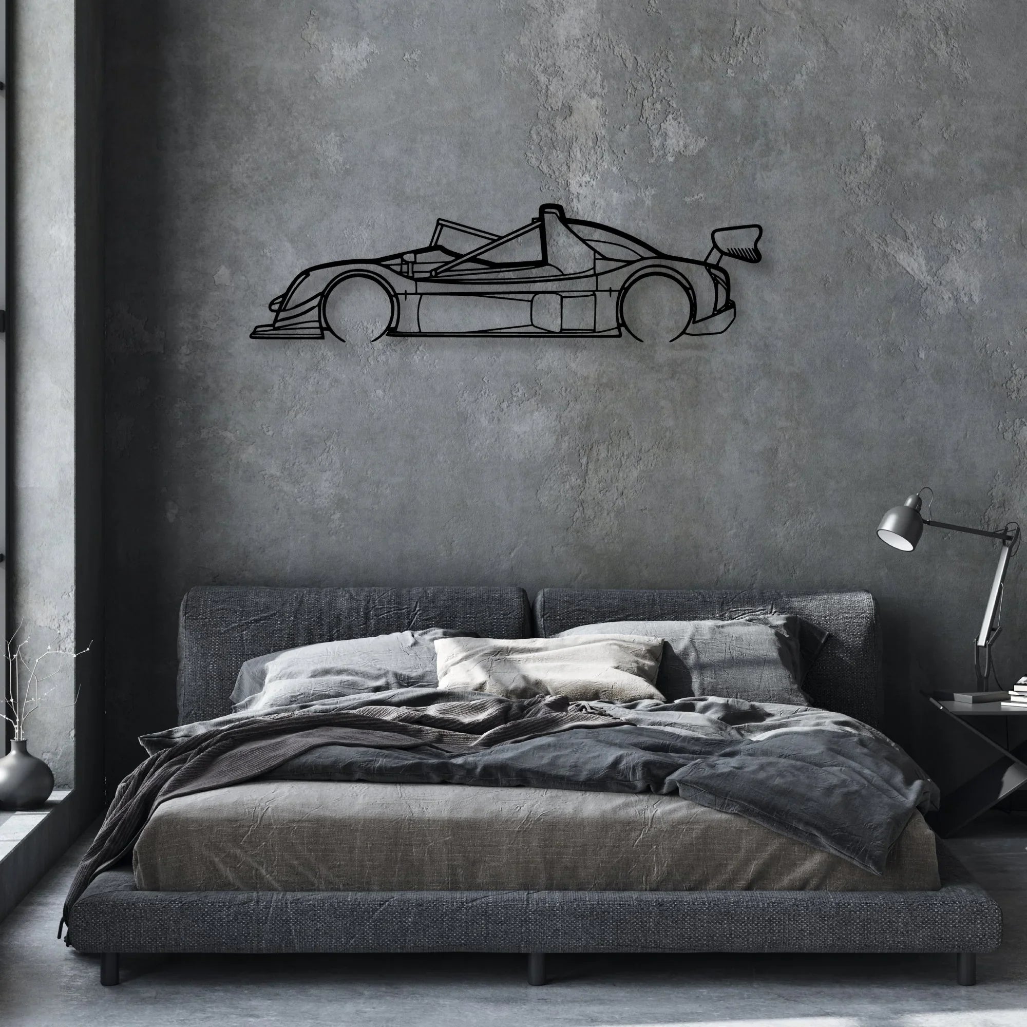 SR10 Classic Silhouette Metal Wall Art - Automotive Garage Decor