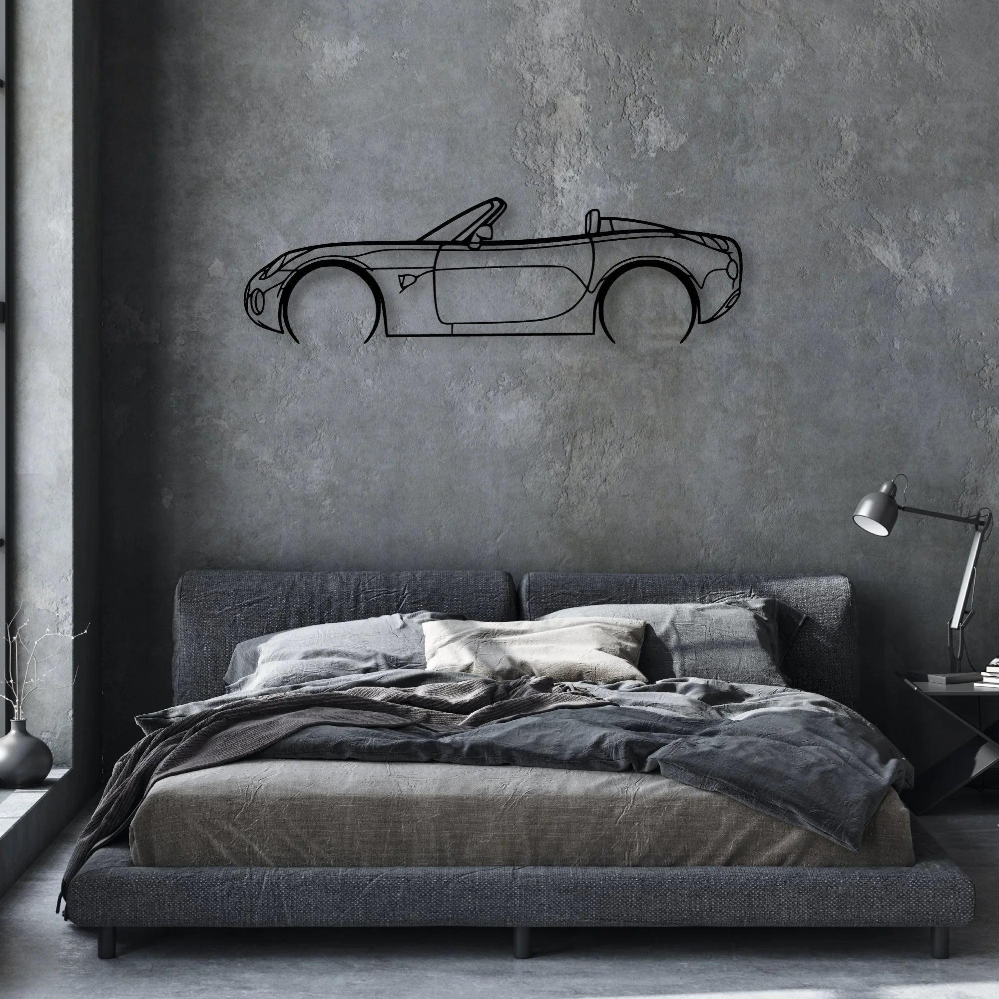 Solstice GXP 2 Classic Silhouette Metal Wall Art - Automotive Garage Decor