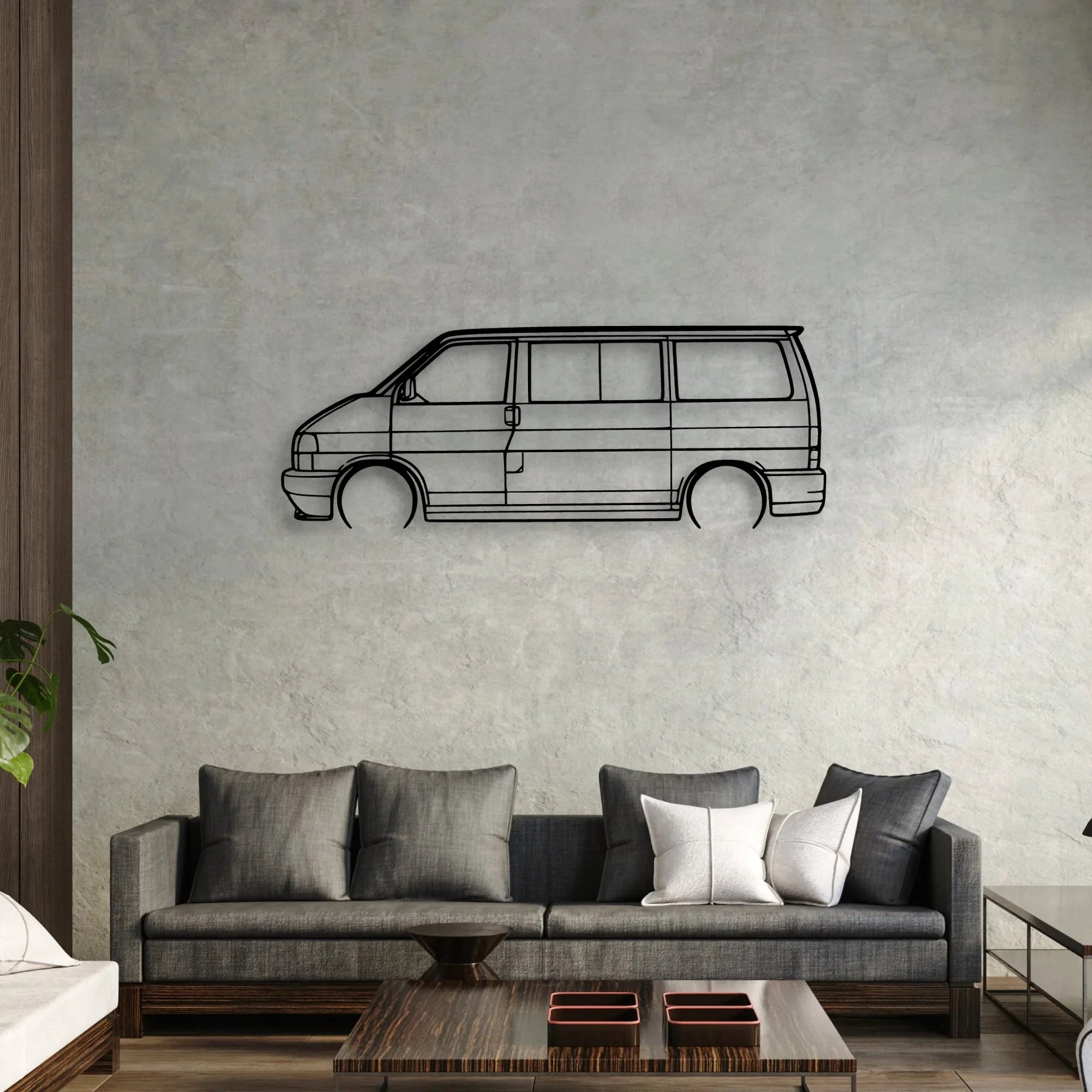 T4 1999 Classic Silhouette Metal Wall Art - Automotive Garage Decor