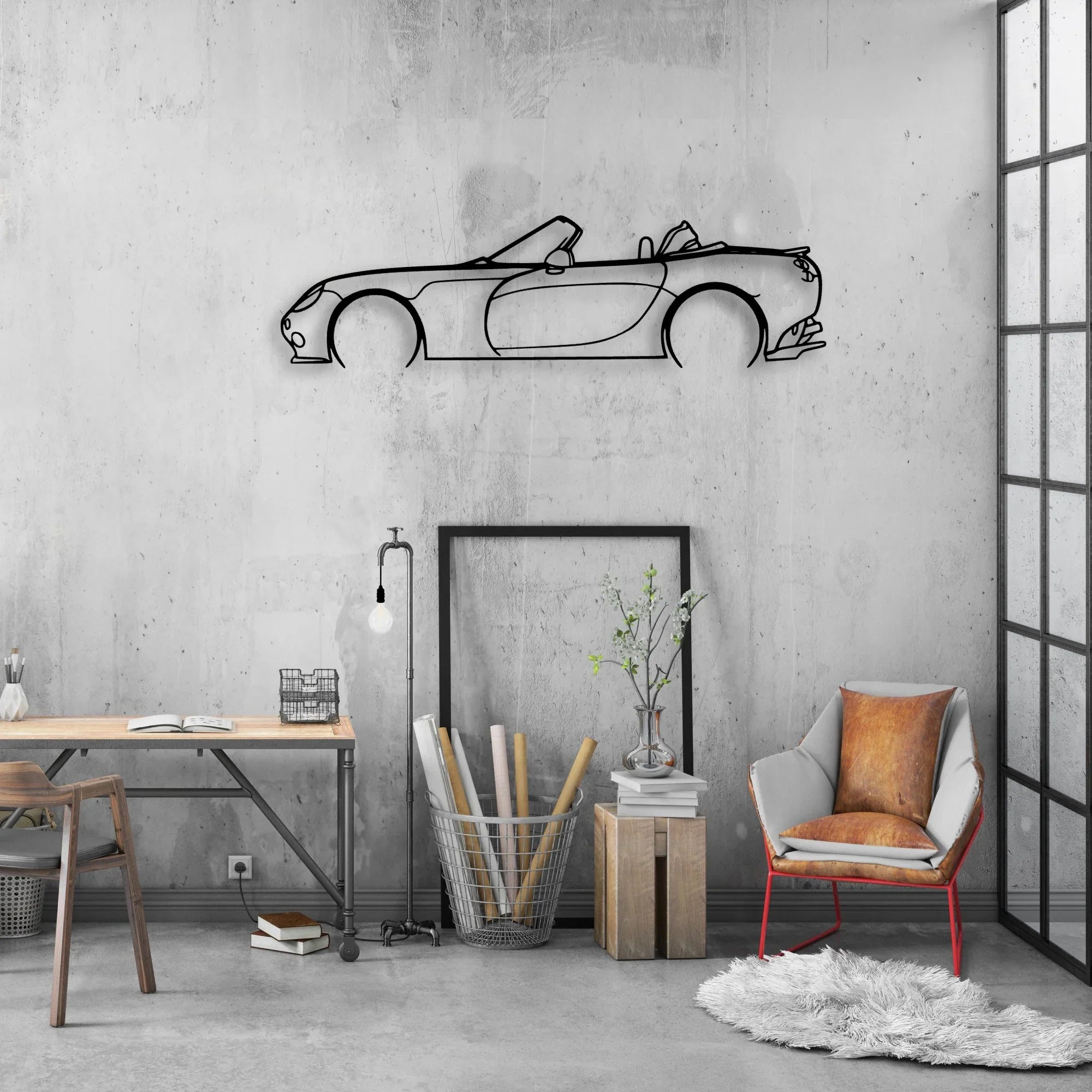 Tamora 2004 Classic Silhouette Metal Wall Art - Automotive Garage Decor