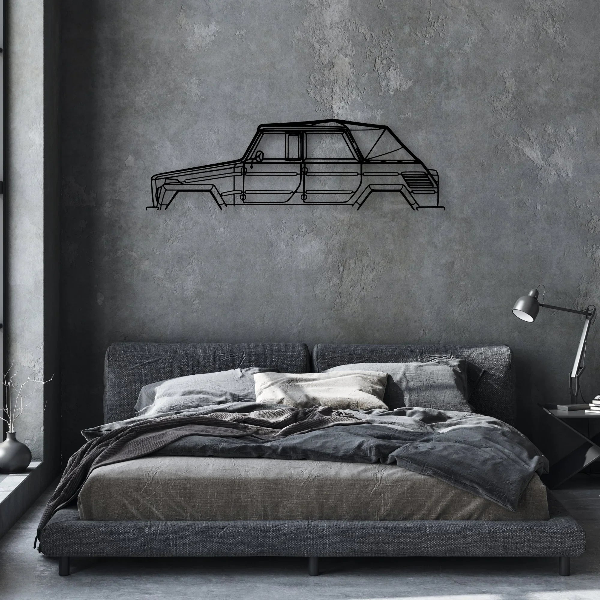 Thing 1973 Classic Silhouette Metal Wall Art - Automotive Garage Decor