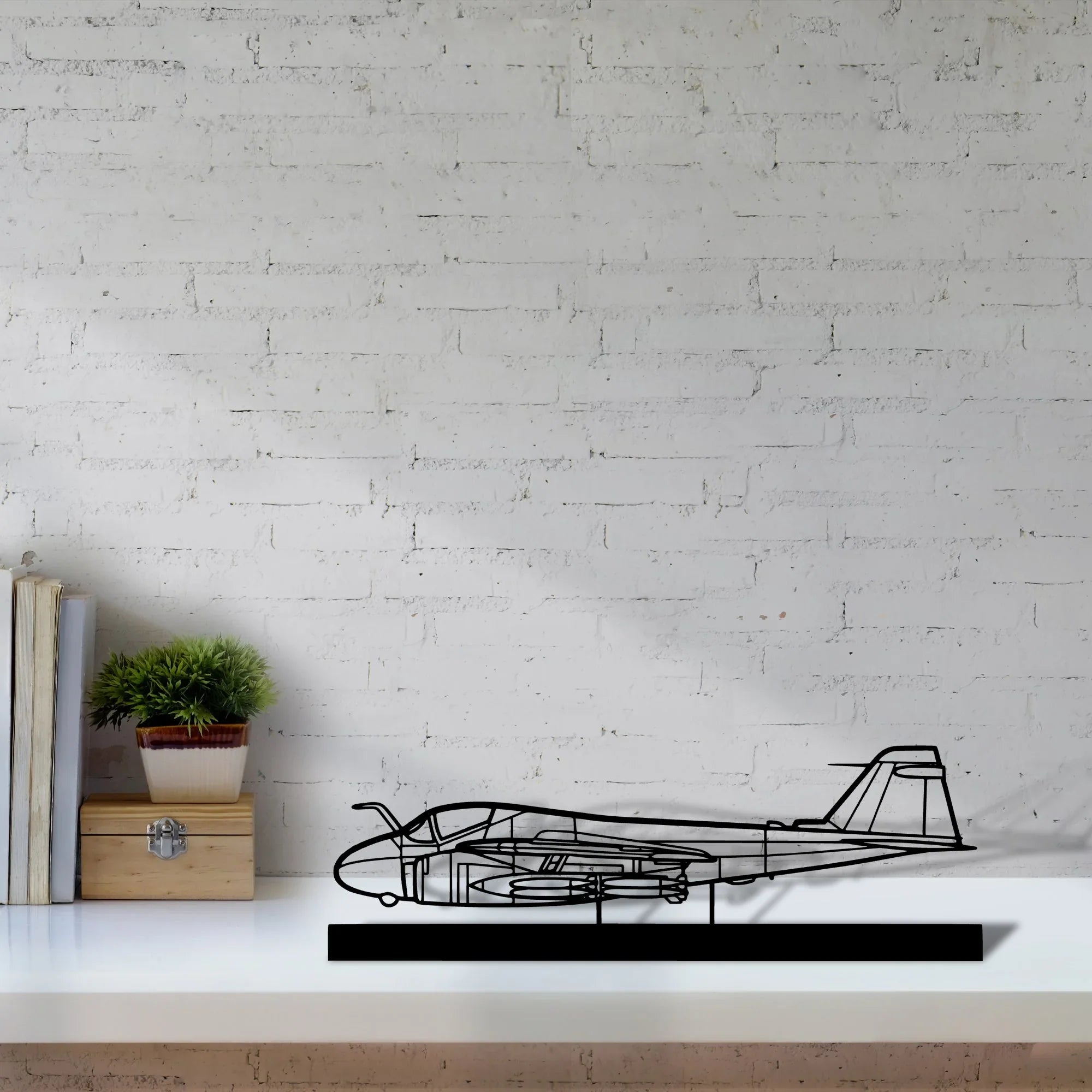 a-6-intruder Silhouette Metal Art Stand - Turbo Silhouette