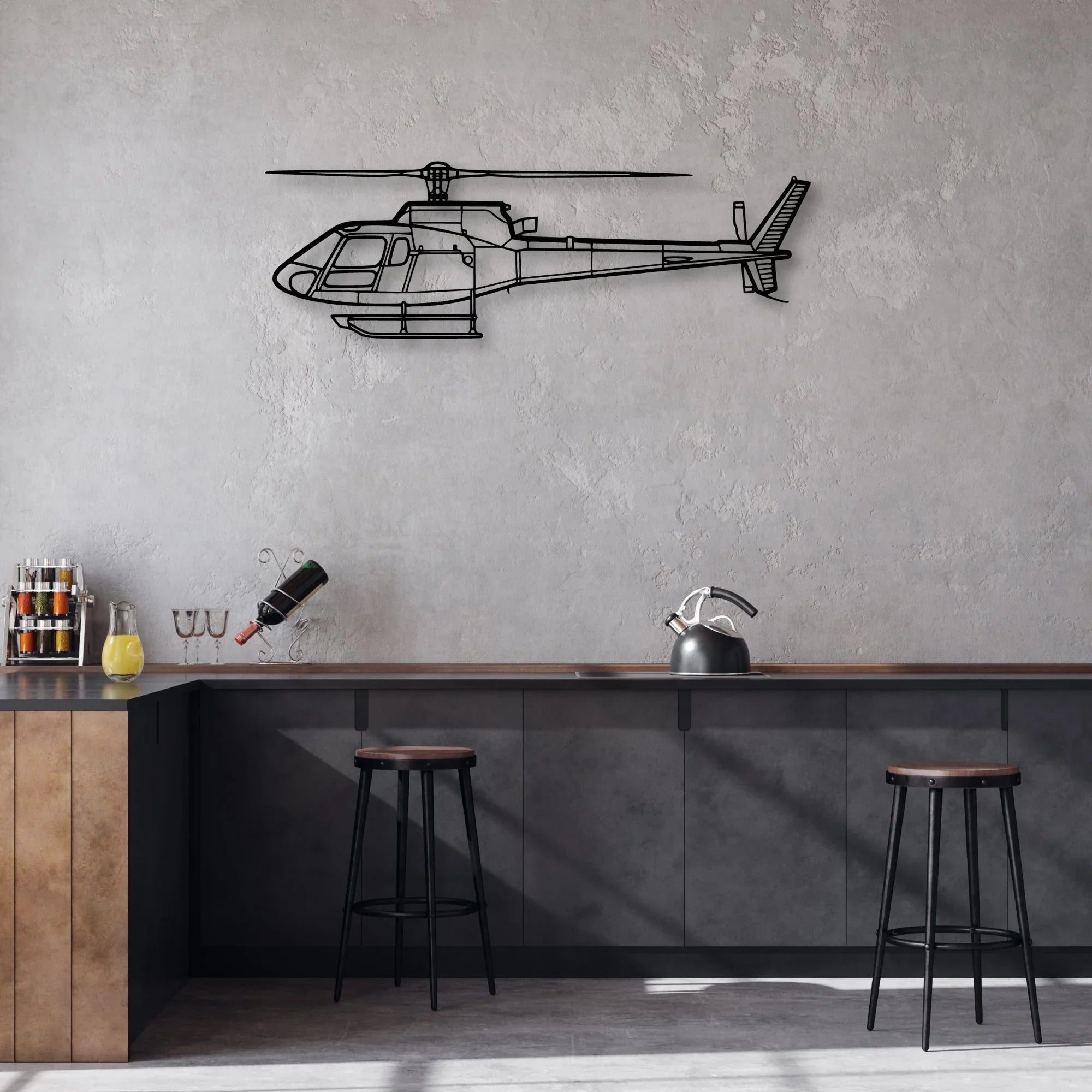 A Star BA Classic Aircraft Silhouette Metal Wall Art - Aviation Hangar Decor