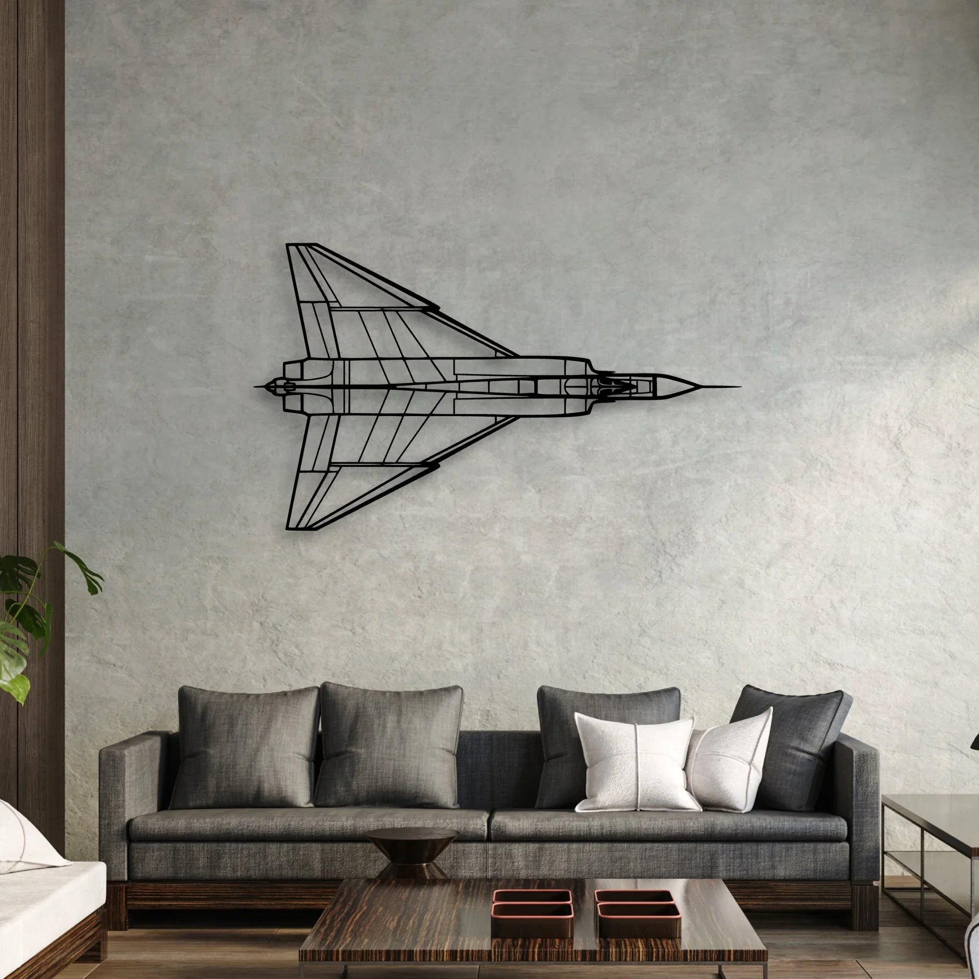 A320 Classic Aircraft Silhouette Metal Wall Art - Aviation Hangar Decor