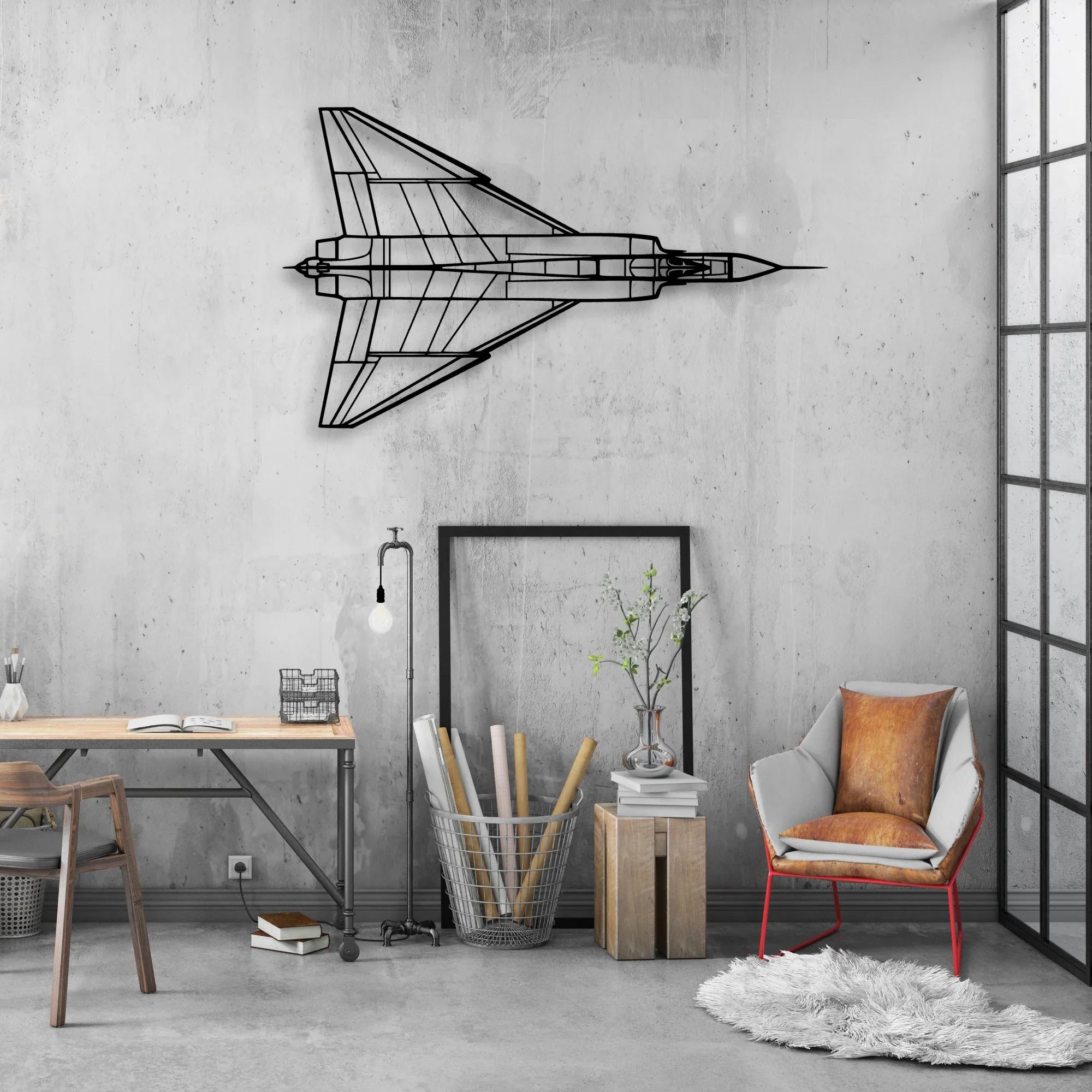 A320 Classic Aircraft Silhouette Metal Wall Art - Aviation Hangar Decor