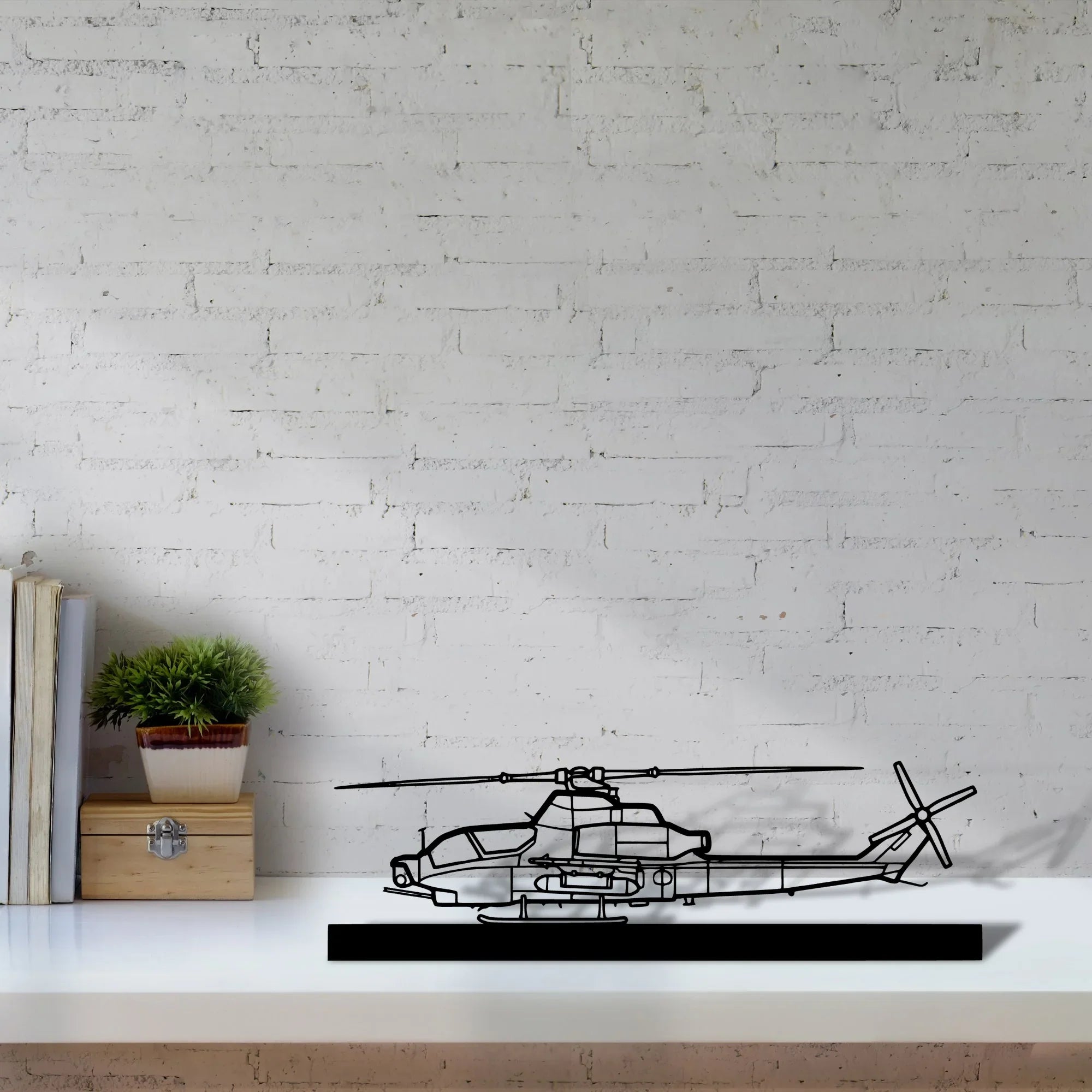 ah-1z-viper Silhouette Metal Art Stand - Turbo Silhouette