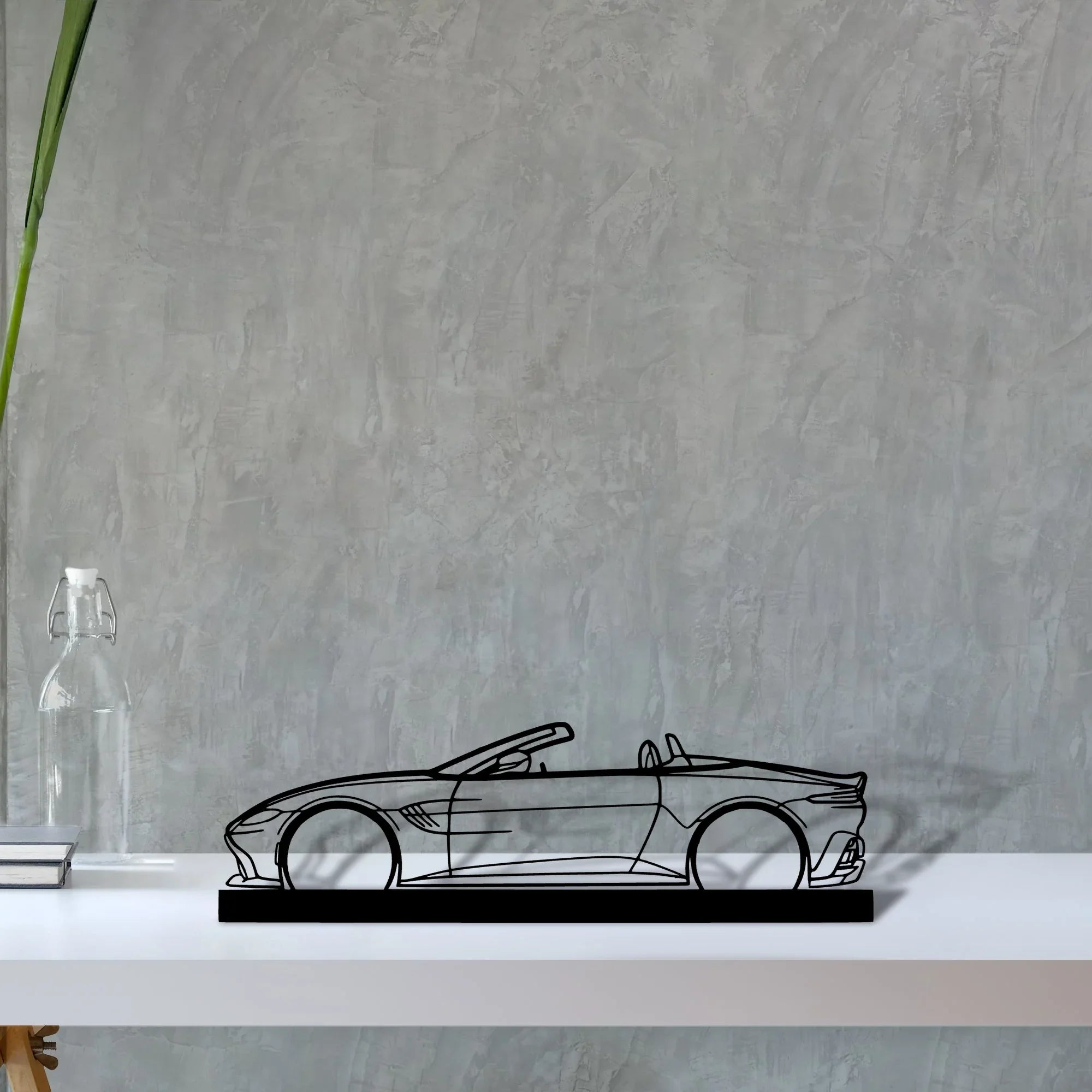 aston-vantage-cabrio Silhouette Metal Art Stand - Turbo Silhouette