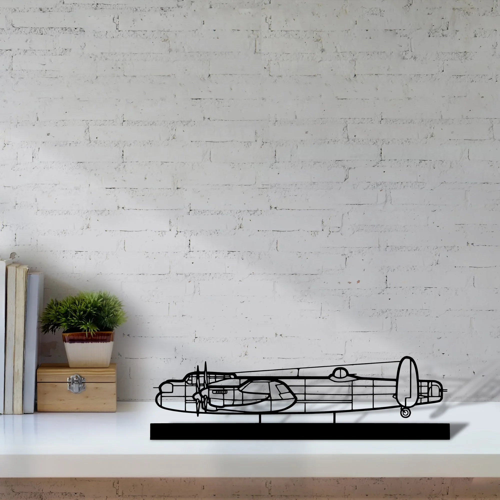 avro-lancaster Silhouette Metal Art Stand - Turbo Silhouette