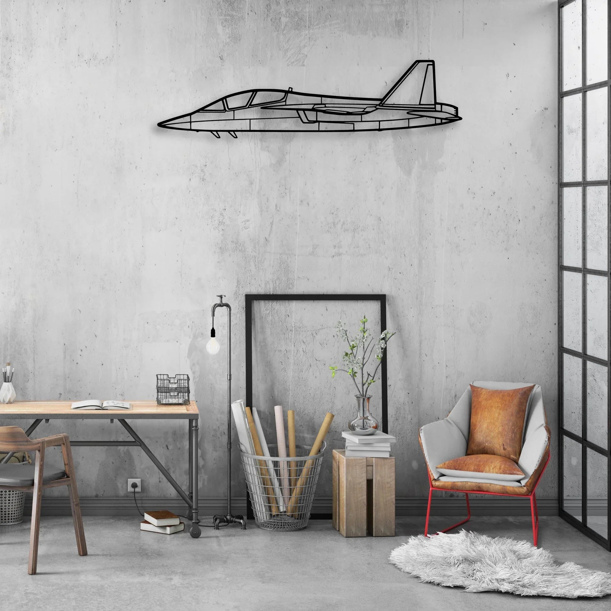 Baron G58 Classic Aircraft Silhouette Metal Wall Art - Aviation Hangar Decor