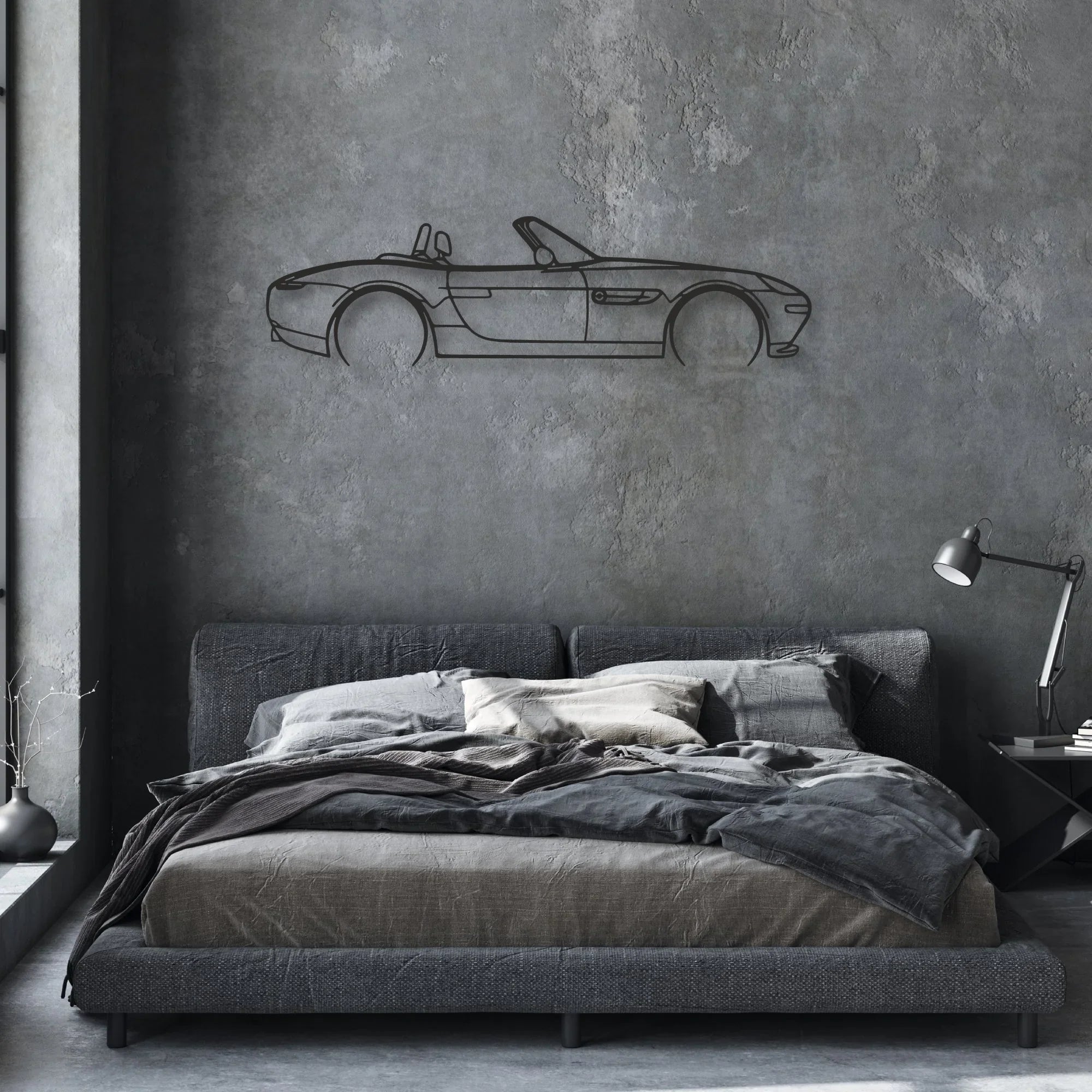 bmw z8 Classic Silhouette Metal Wall Art - Automotive Garage Decor