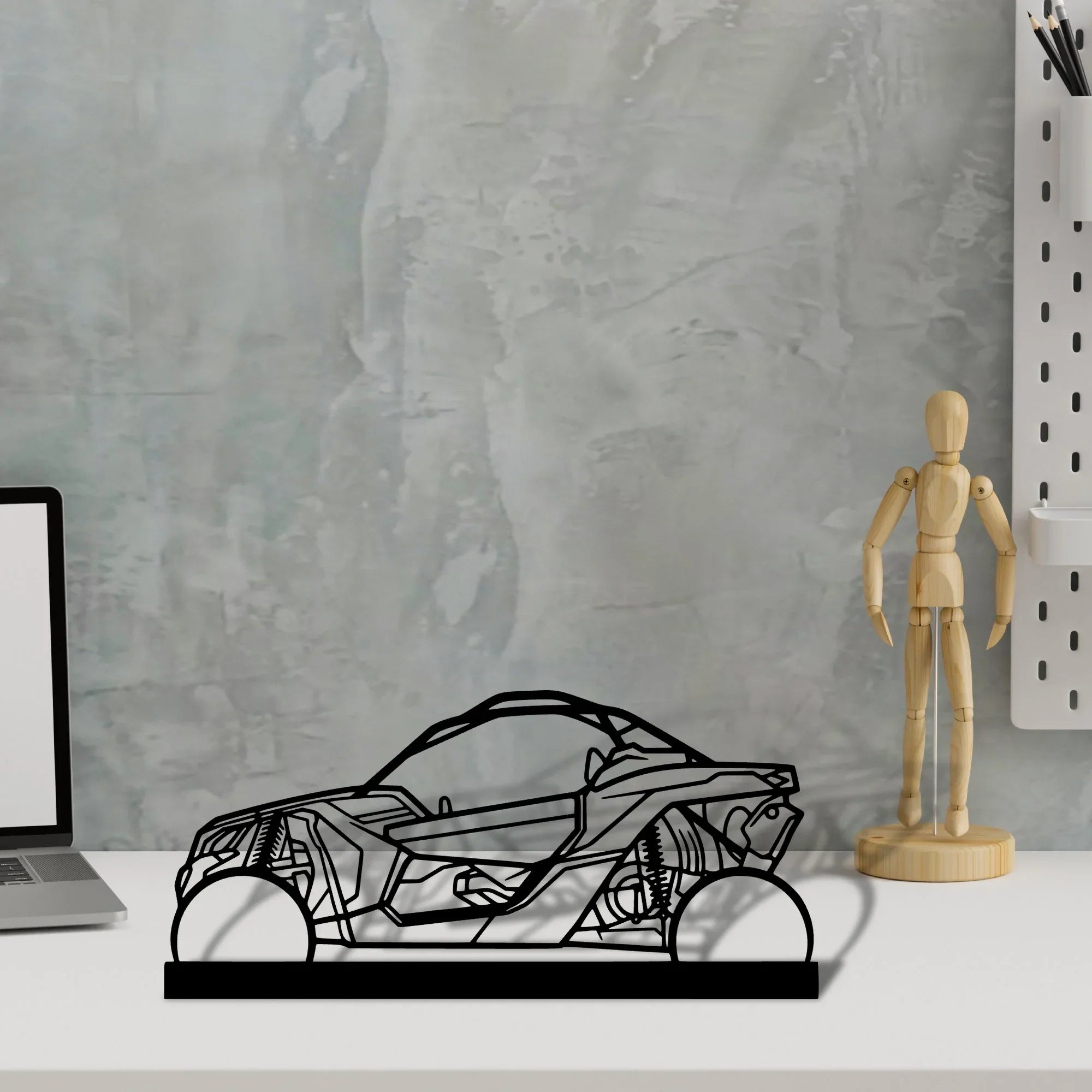 buggy-x3 Silhouette Metal Art Stand - Turbo Silhouette