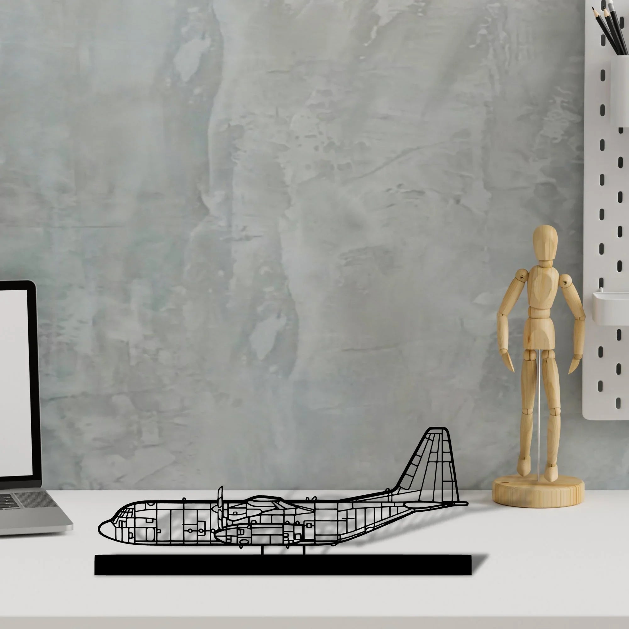 c-130 Silhouette Metal Art Stand - Turbo Silhouette
