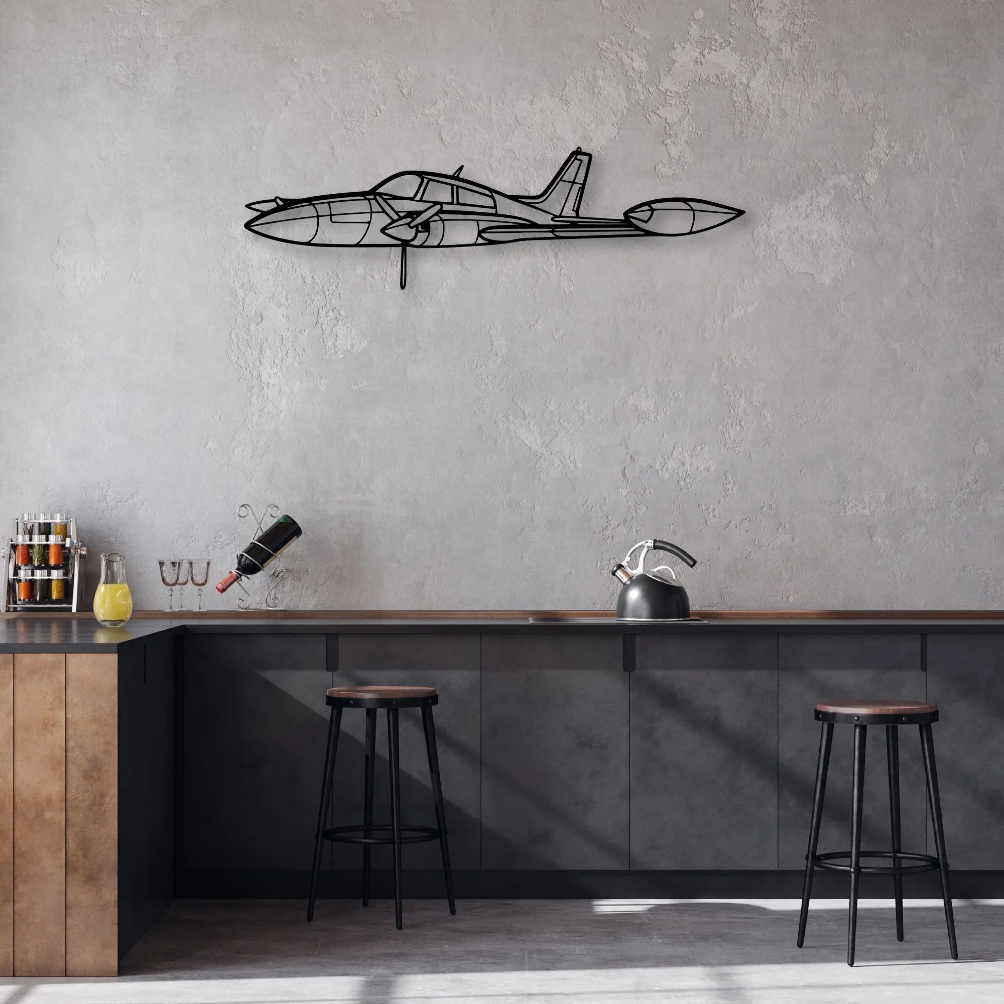 C-130H Hercules Classic Aircraft Silhouette Metal Wall Art - Aviation Hangar Decor