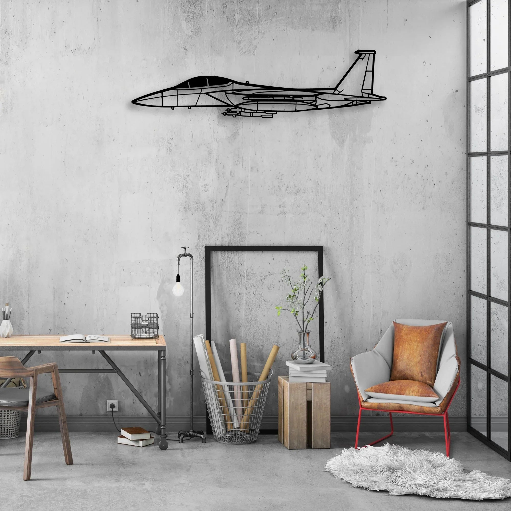 C182 Classic Aircraft Silhouette Metal Wall Art - Aviation Hangar Decor