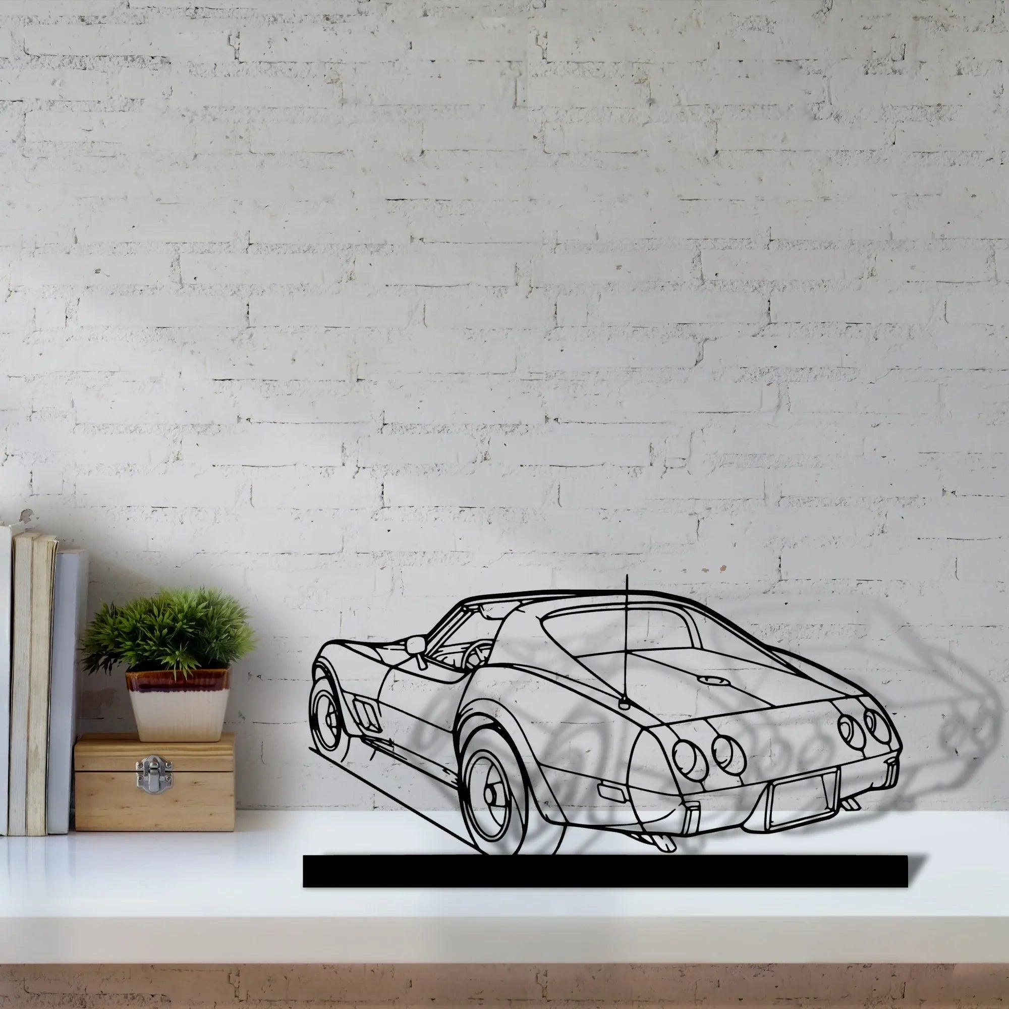 c3-1976 Silhouette Metal Art Stand - Turbo Silhouette