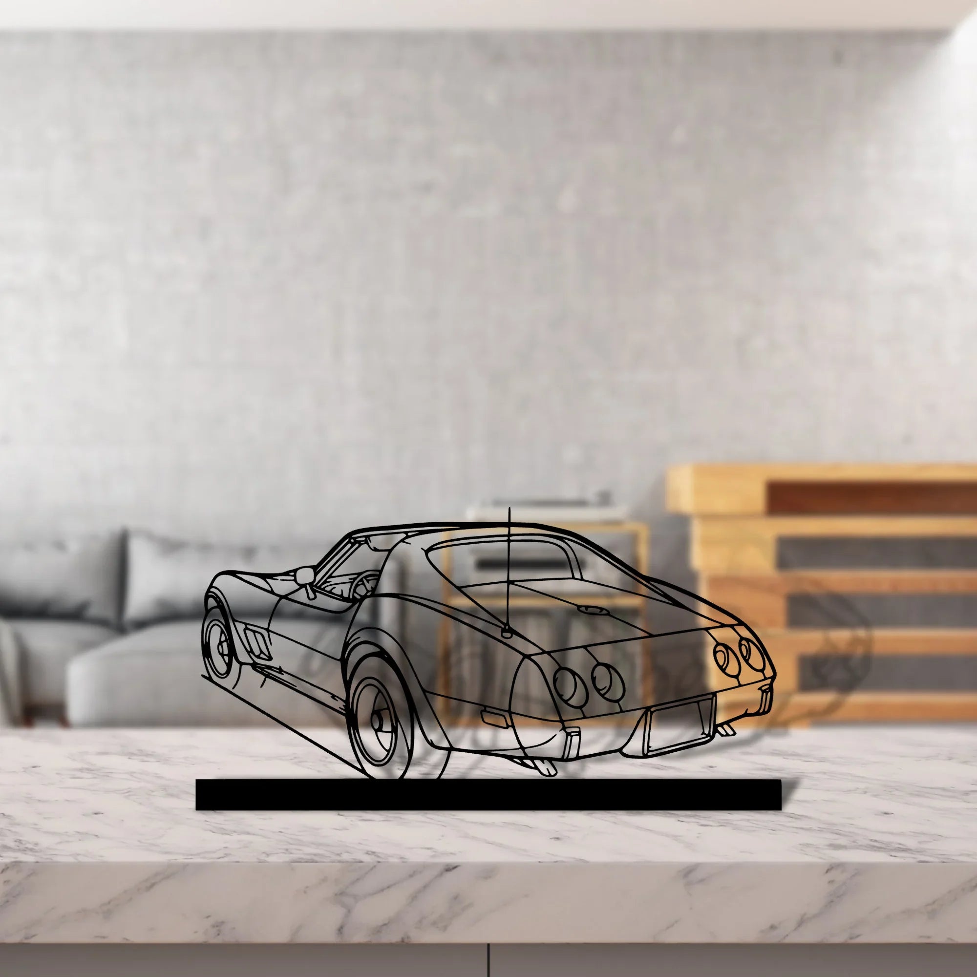 c3-1976 Silhouette Metal Art Stand - Turbo Silhouette