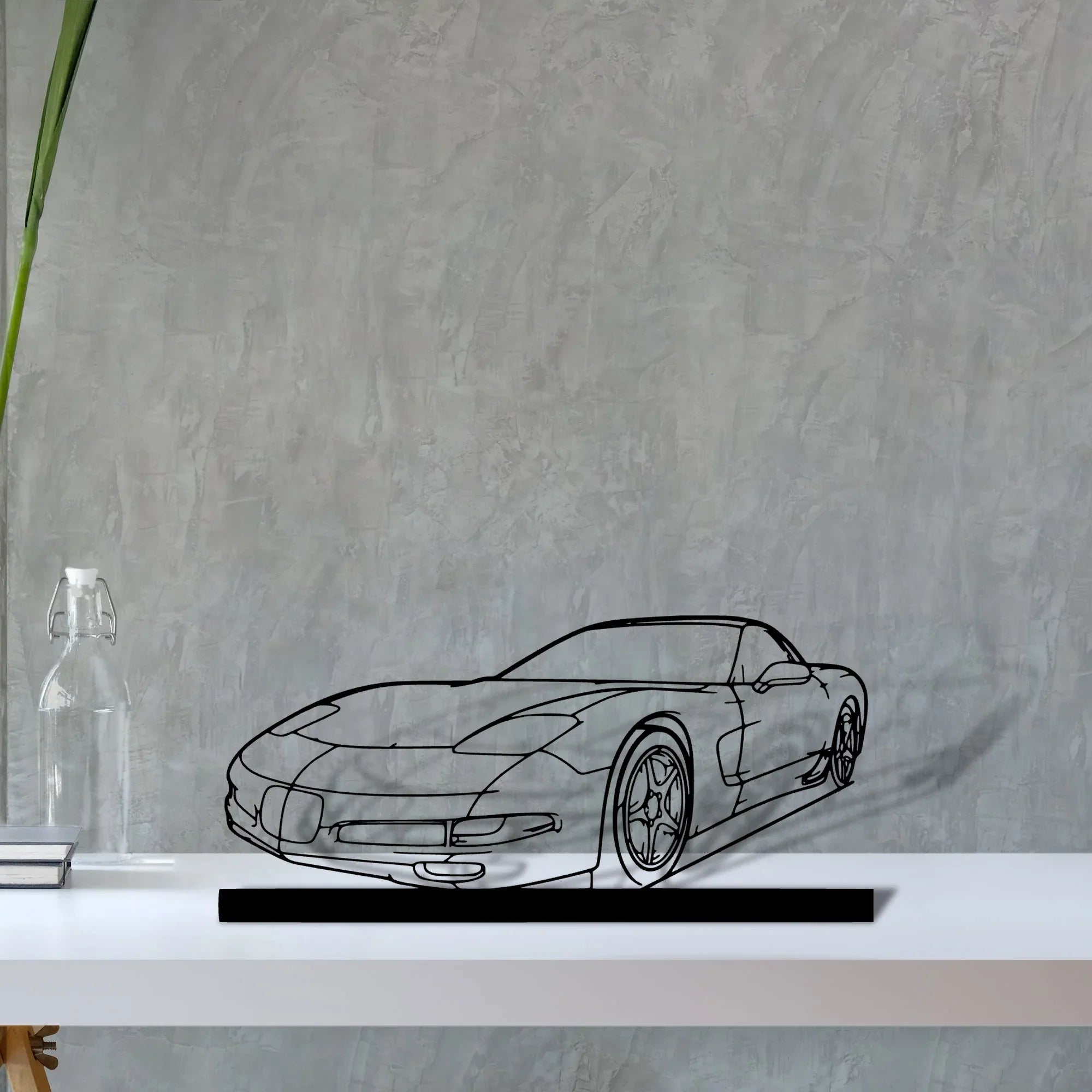 c5-2002 Silhouette Metal Art Stand - Turbo Silhouette