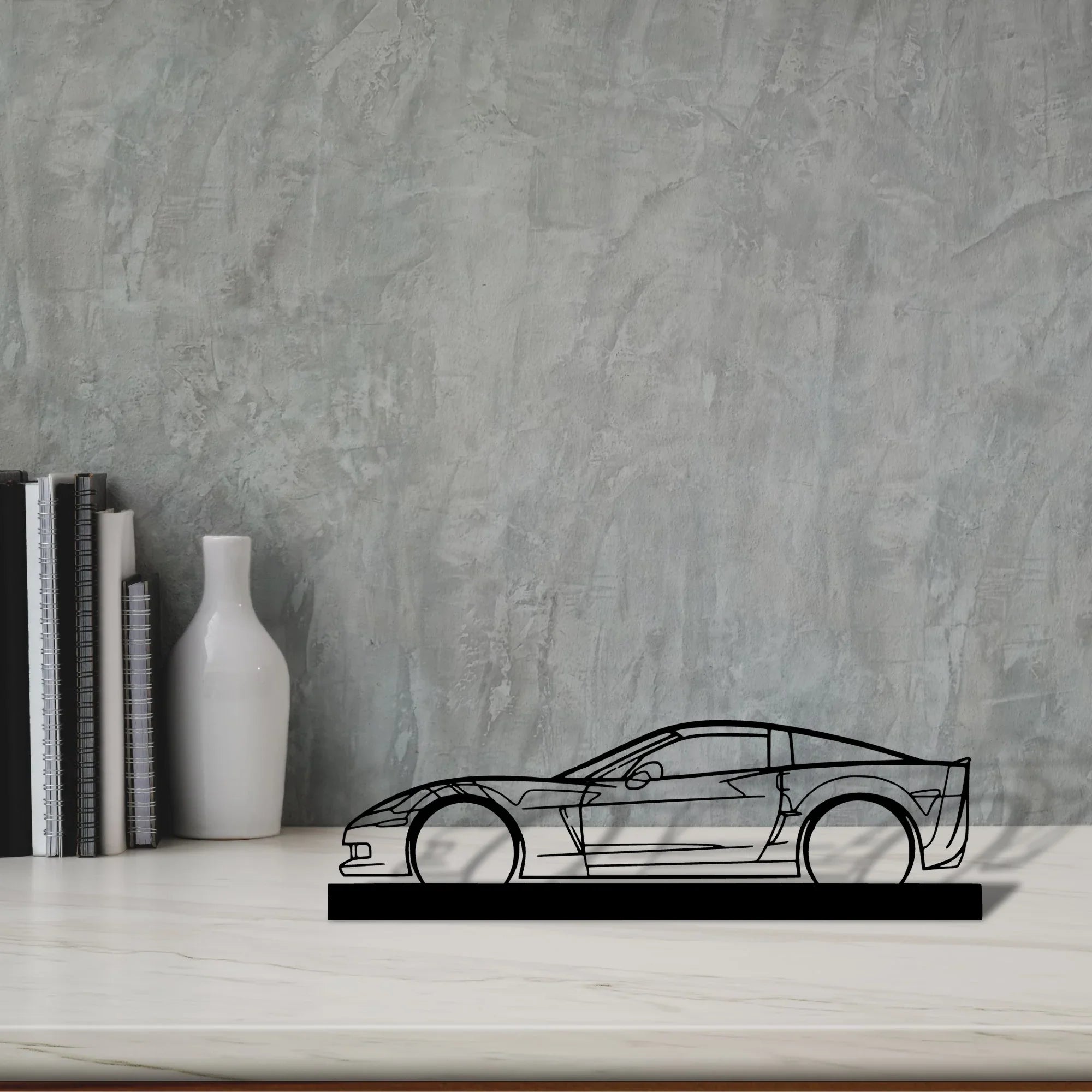 c6-z06 Silhouette Metal Art Stand - Turbo Silhouette