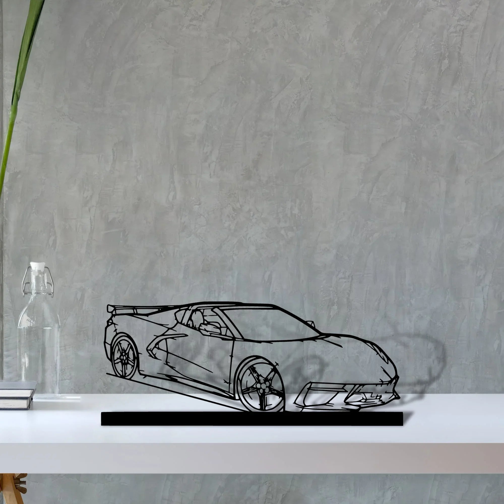 c8-htc-2 Silhouette Metal Art Stand - Turbo Silhouette