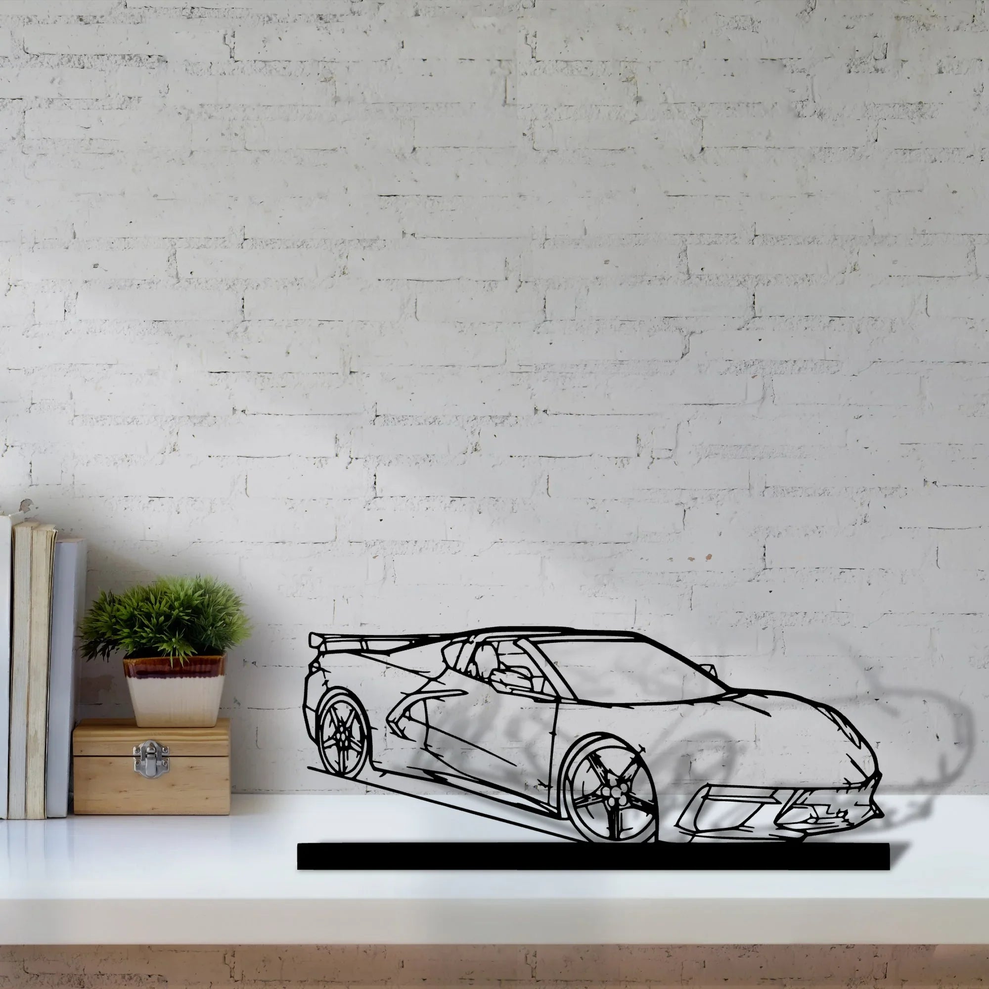 c8-htc-2 Silhouette Metal Art Stand - Turbo Silhouette
