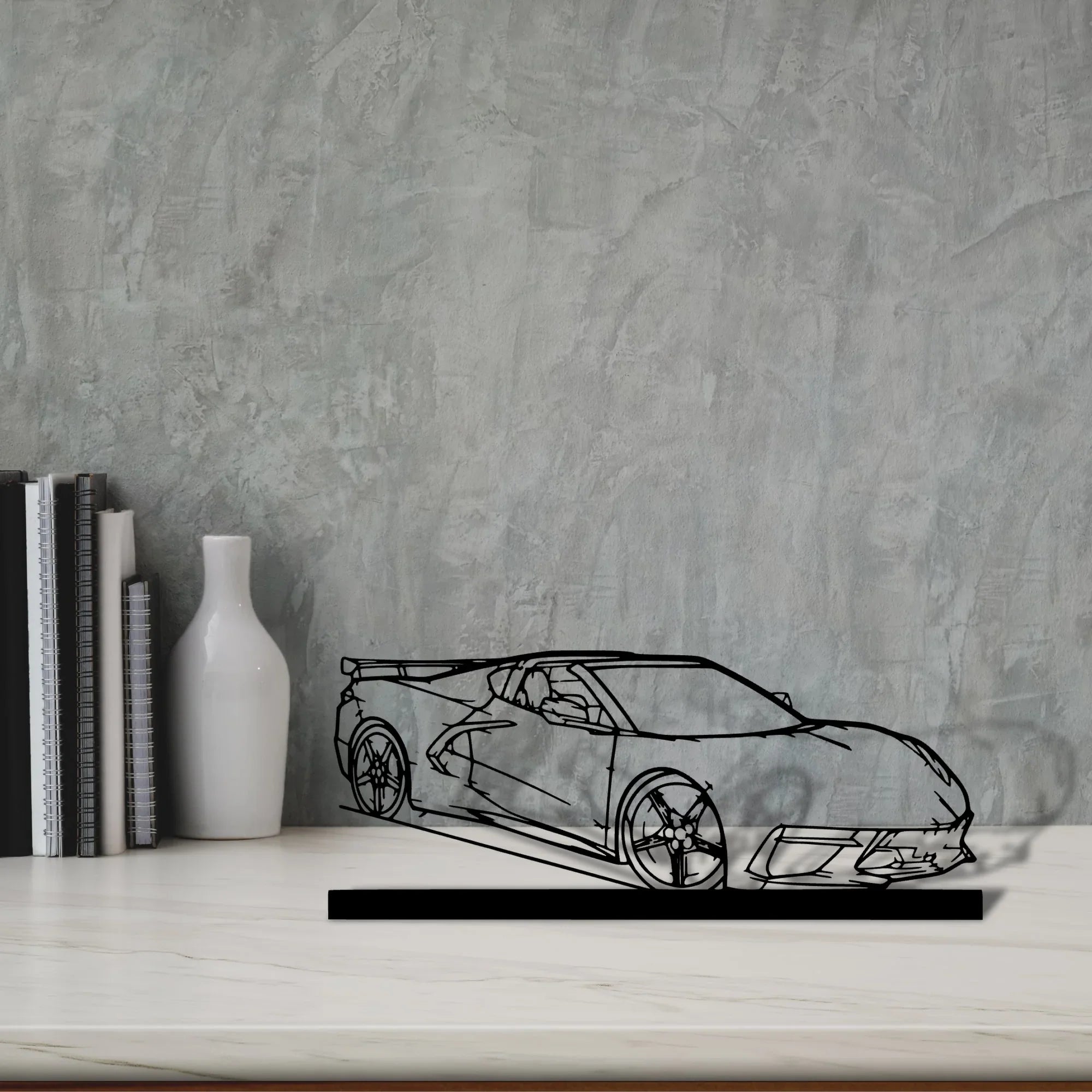 c8-htc-2 Silhouette Metal Art Stand - Turbo Silhouette