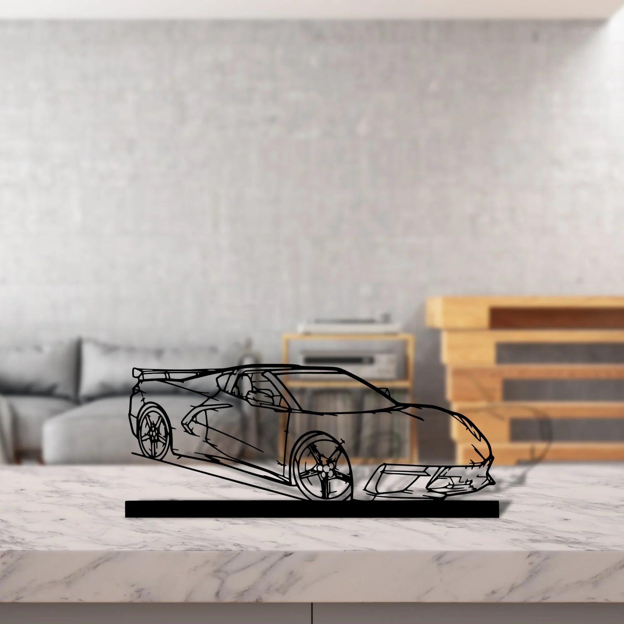 c8-htc-2 Silhouette Metal Art Stand - Turbo Silhouette