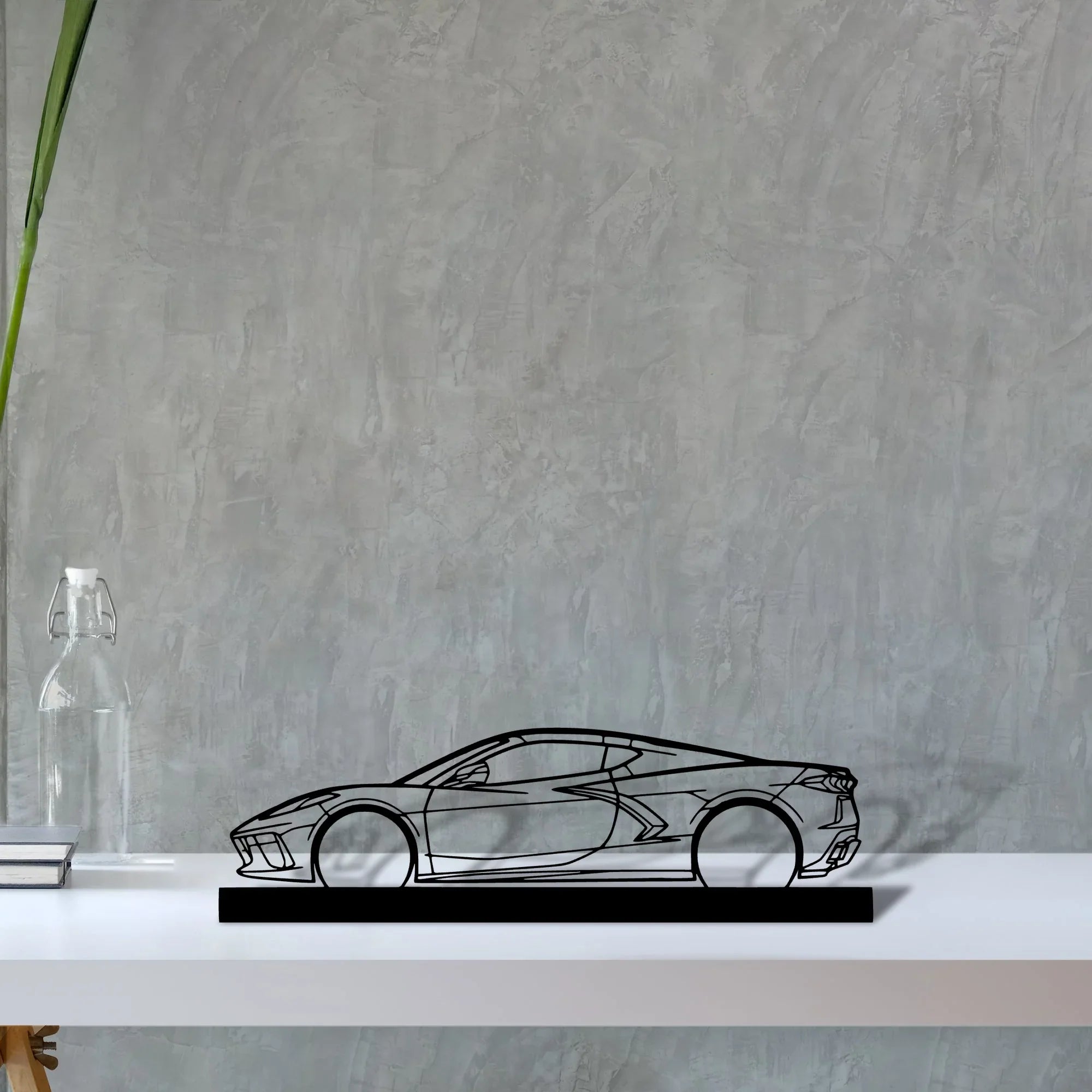 c8 Silhouette Metal Art Stand - Turbo Silhouette
