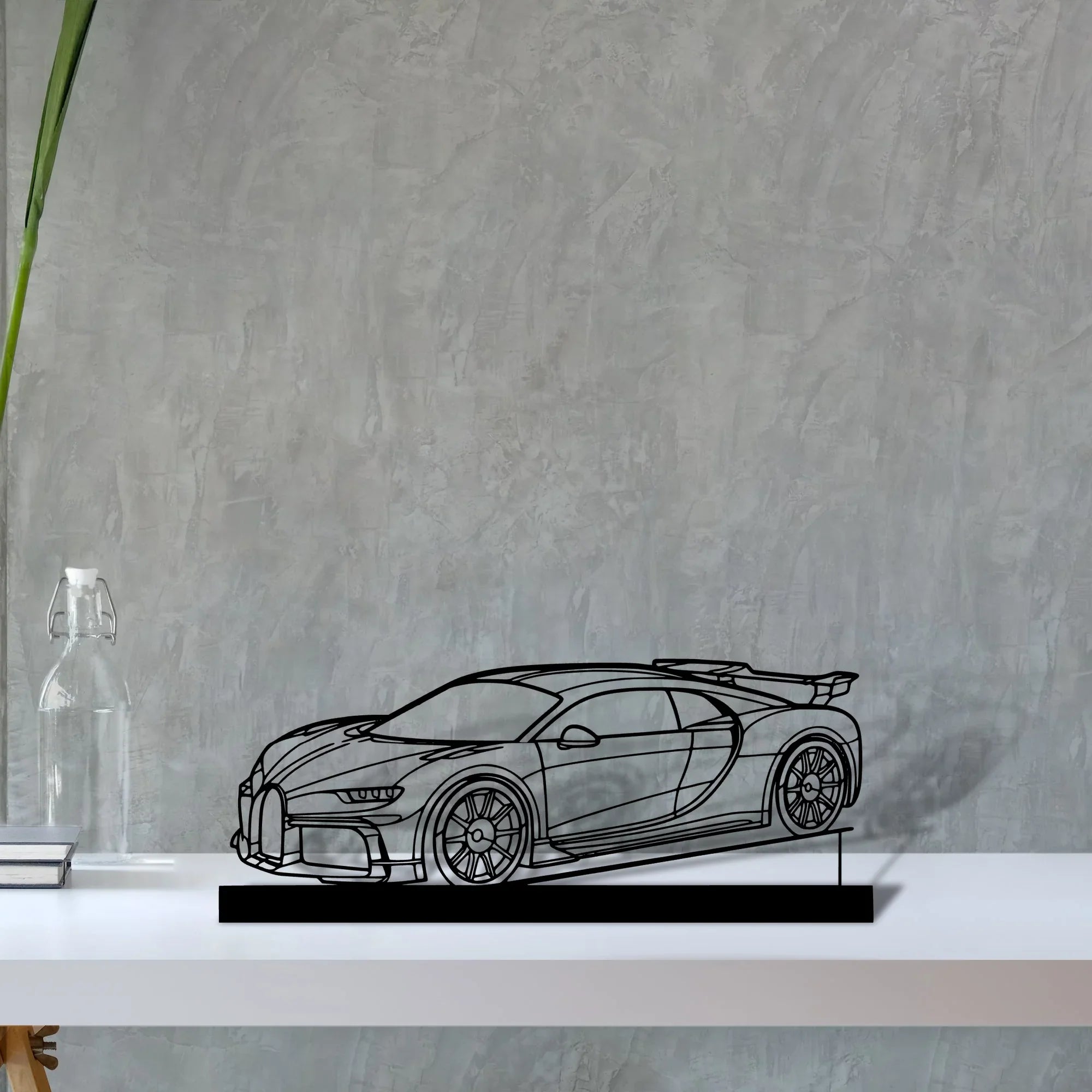 chiron-pur-sport-2021 Silhouette Metal Art Stand - Turbo Silhouette
