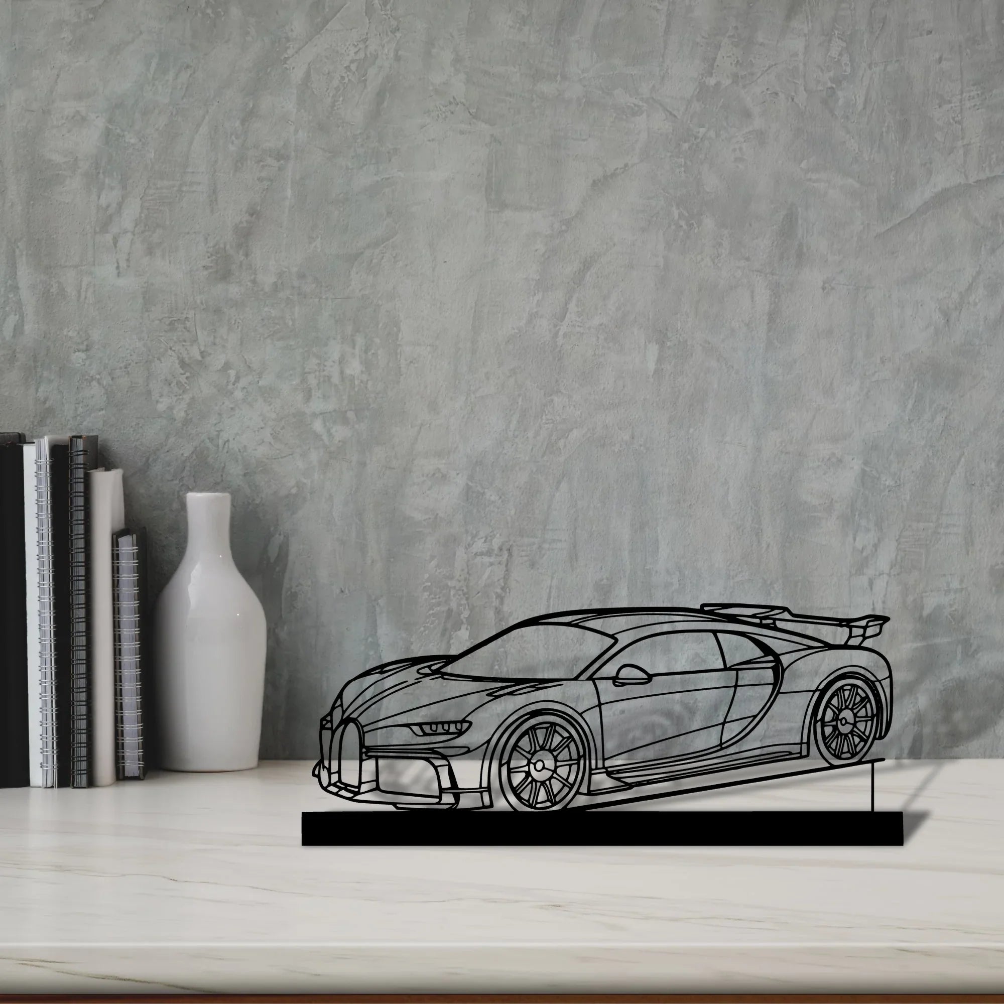 chiron-pur-sport-2021 Silhouette Metal Art Stand - Turbo Silhouette