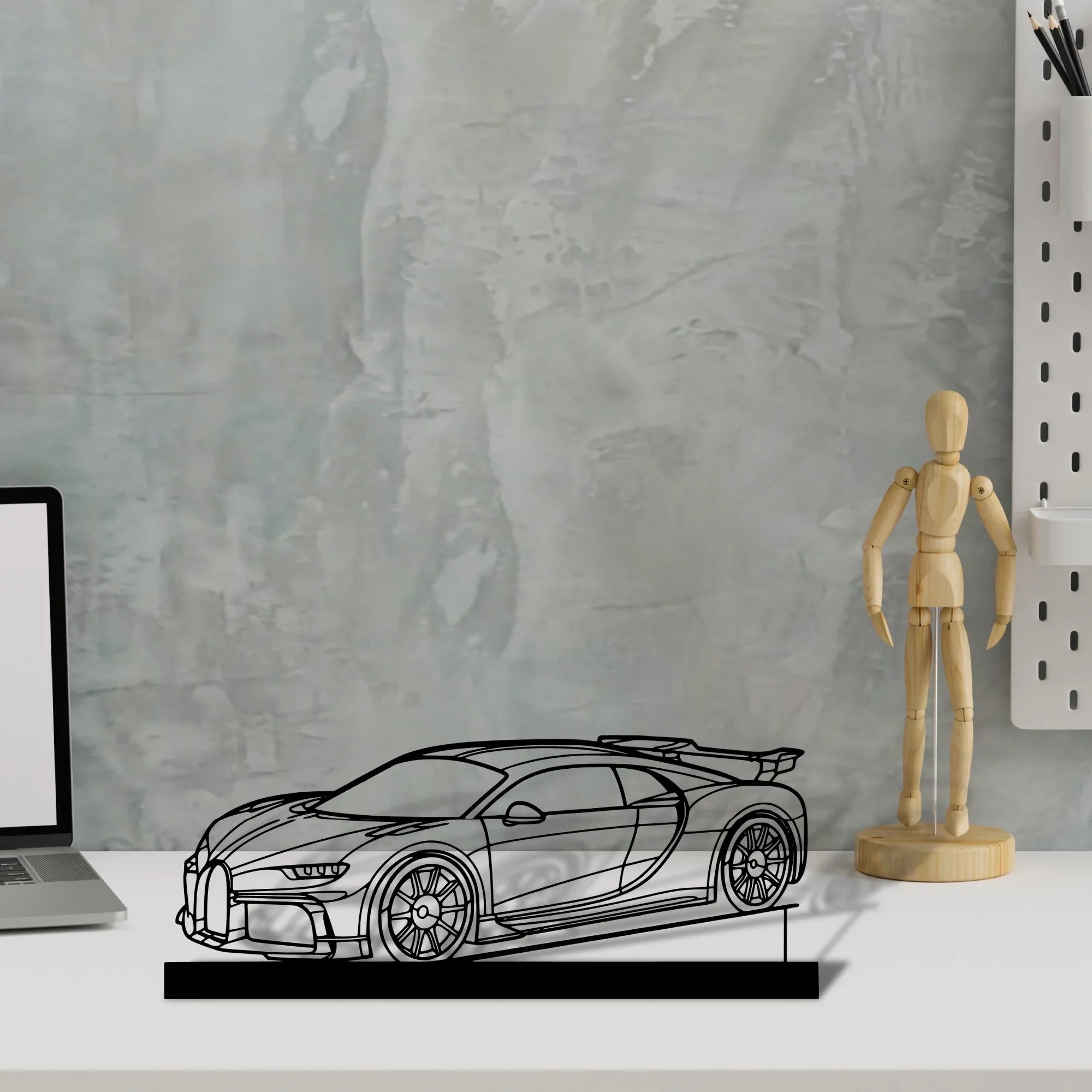 chiron-pur-sport-2021 Silhouette Metal Art Stand - Turbo Silhouette