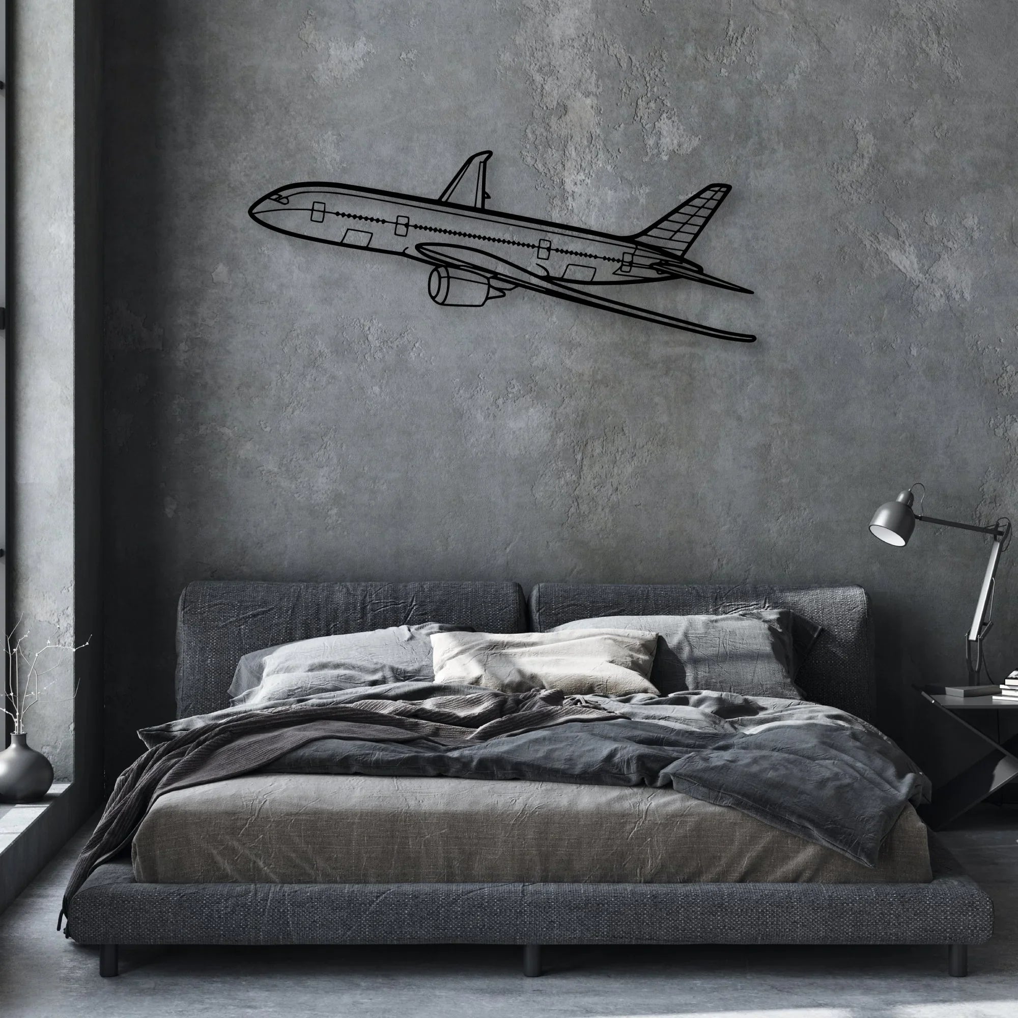 CJ3 4 Classic Aircraft Silhouette Metal Wall Art - Aviation Hangar Decor