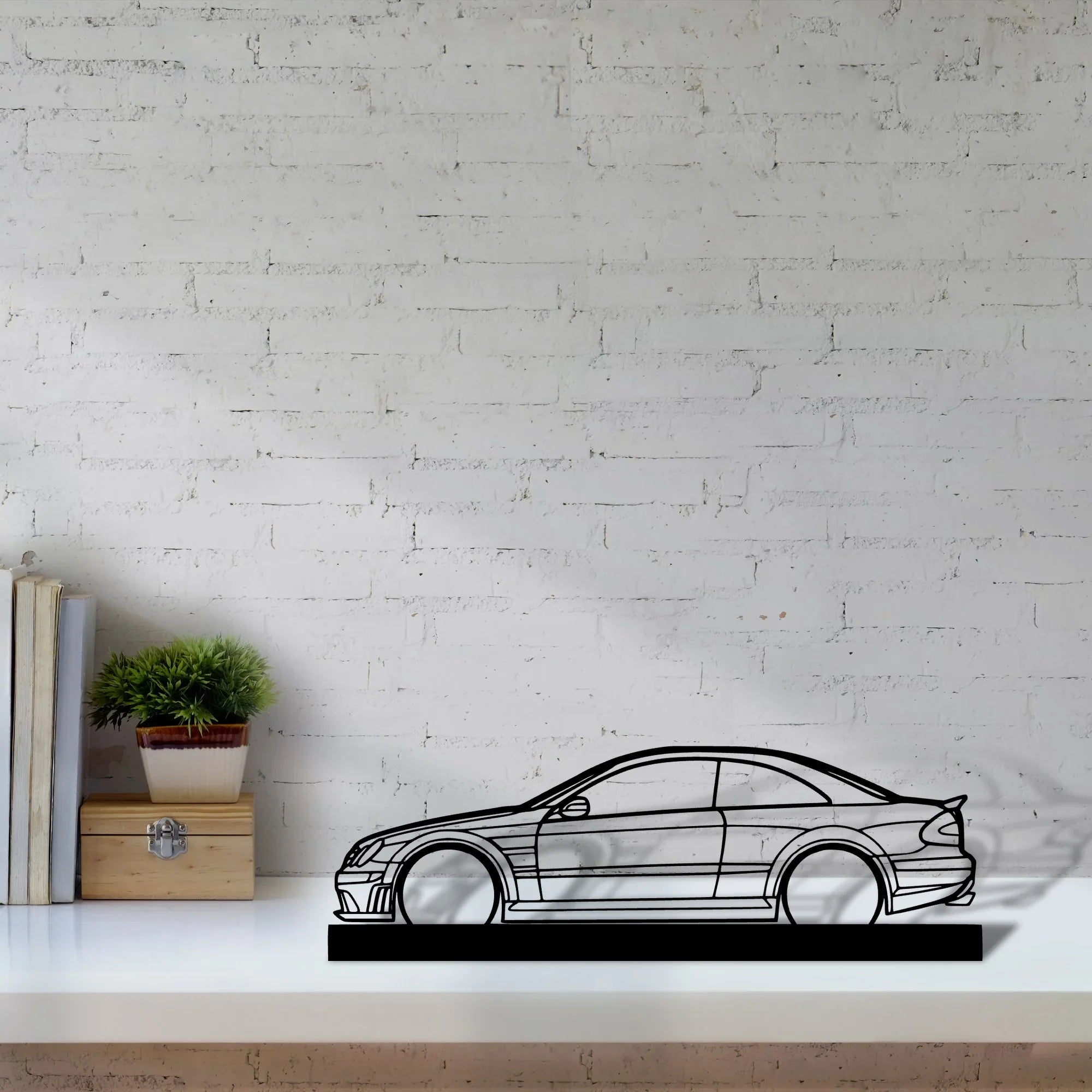 clk63-black-series Silhouette Metal Art Stand - Turbo Silhouette