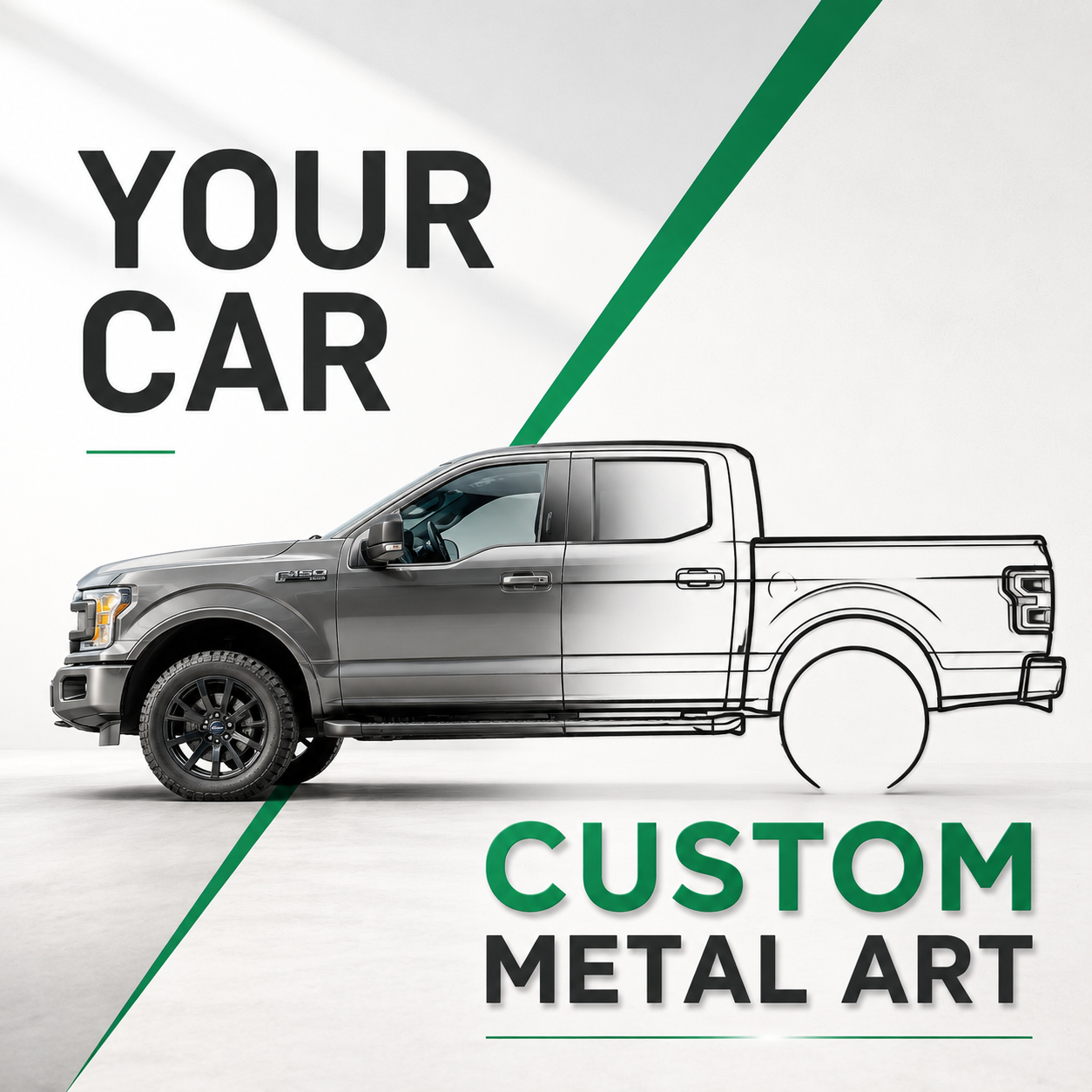 Your Custom Car Silhouette Metal Wall Art Service