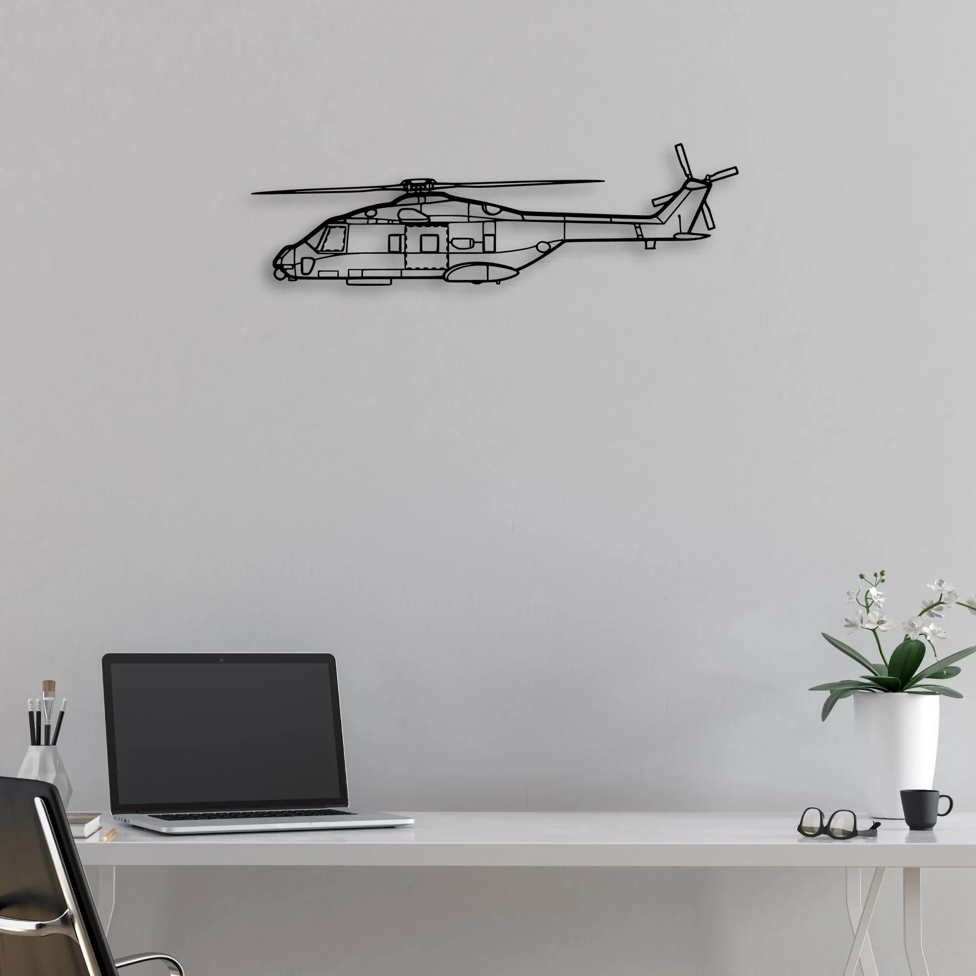 DA20 Classic Aircraft Silhouette Metal Wall Art - Aviation Hangar Decor