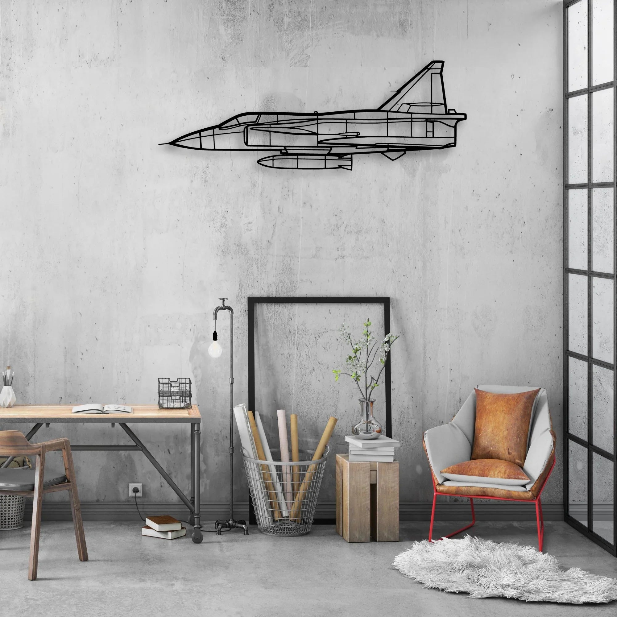 DHC-2 MK I Classic Aircraft Silhouette Metal Wall Art - Aviation Hangar Decor