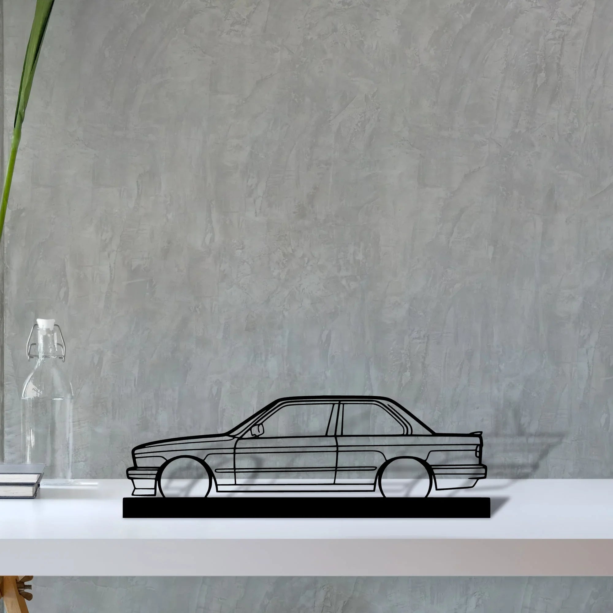 e30-325 Silhouette Metal Art Stand - Turbo Silhouette