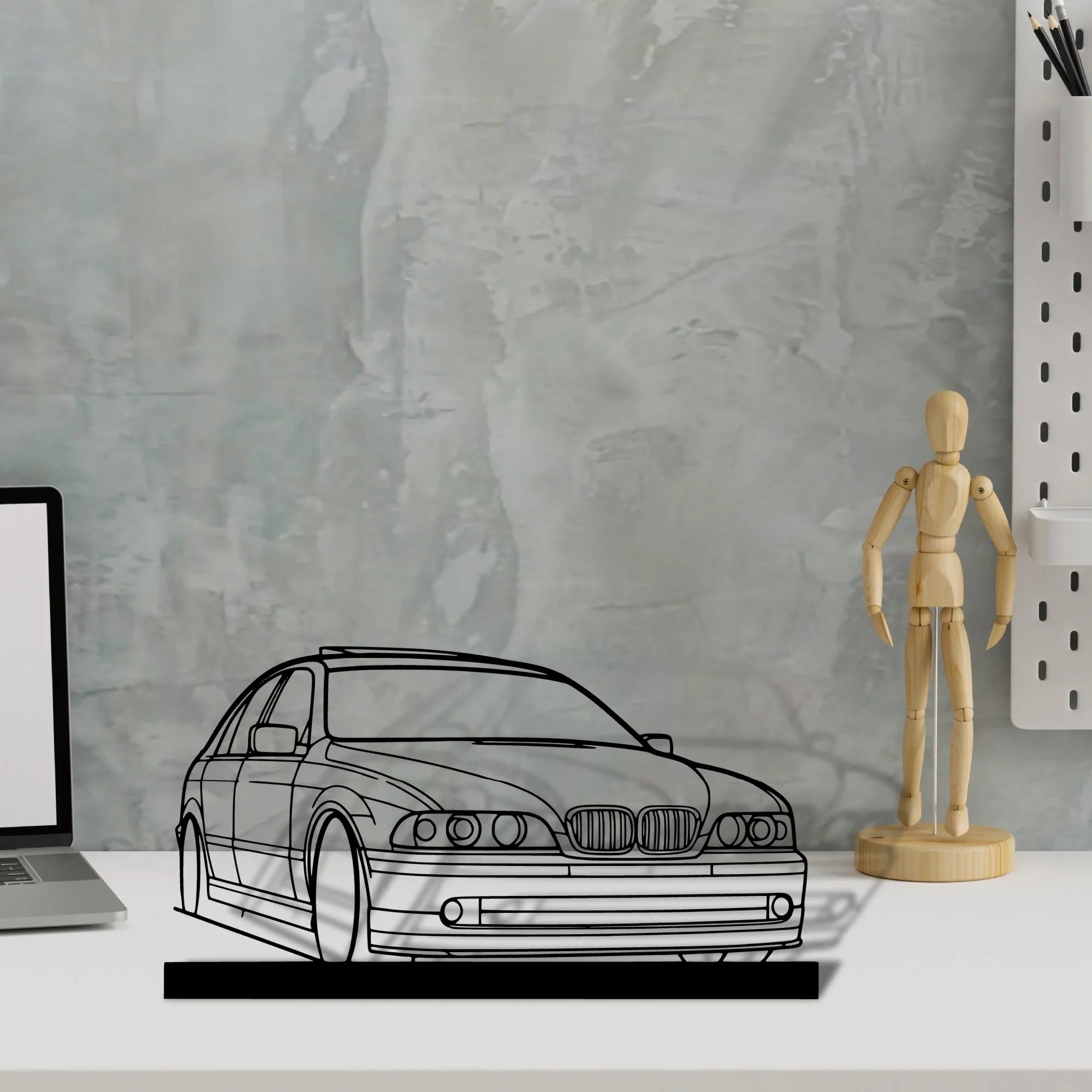 e39 Silhouette Metal Art Stand - Turbo Silhouette