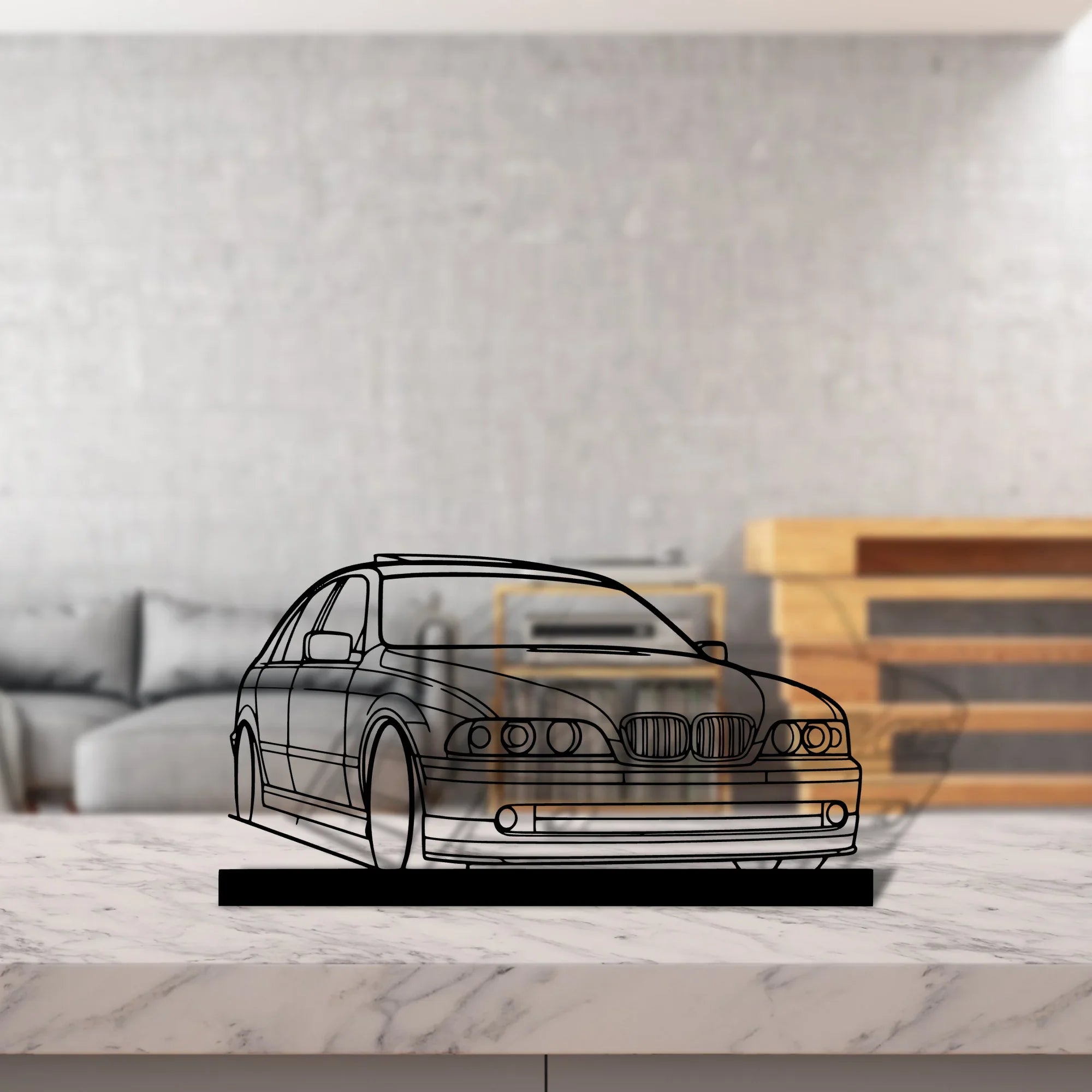 e39 Silhouette Metal Art Stand - Turbo Silhouette