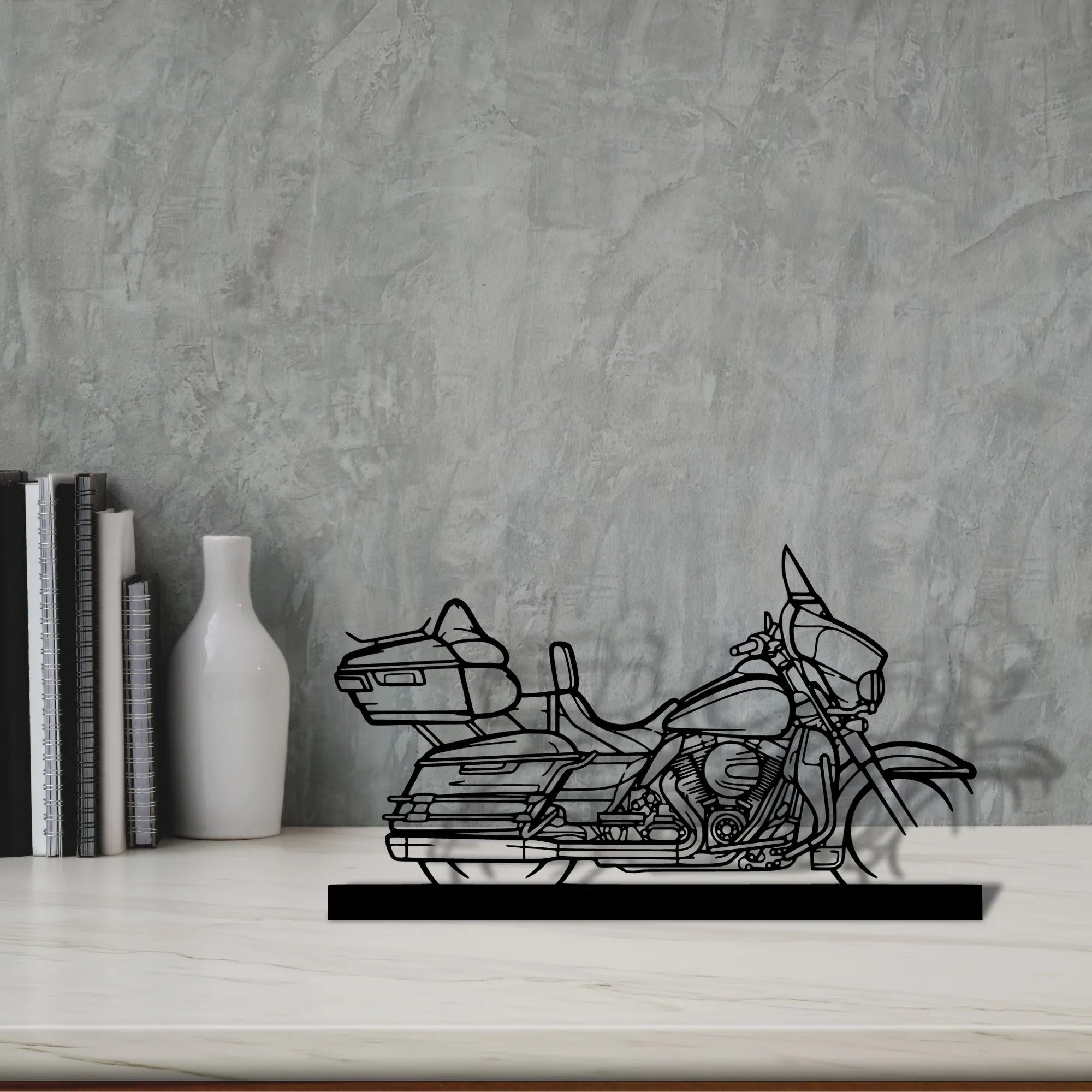 electra-glide-2 Silhouette Metal Art Stand - Turbo Silhouette