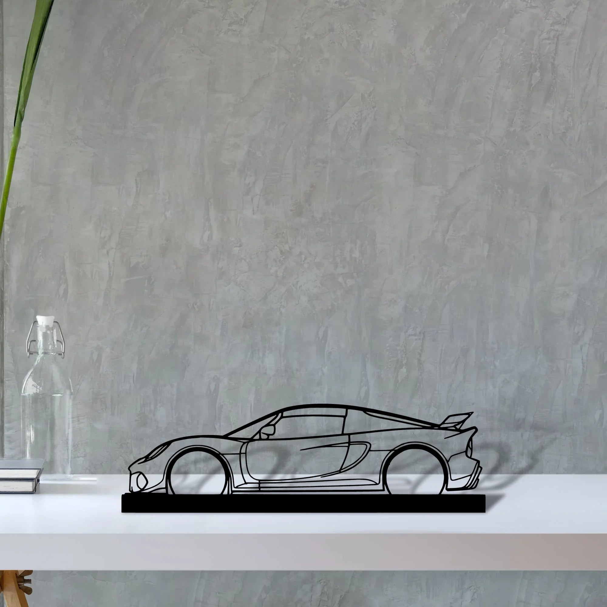 exige-390 Silhouette Metal Art Stand - Turbo Silhouette
