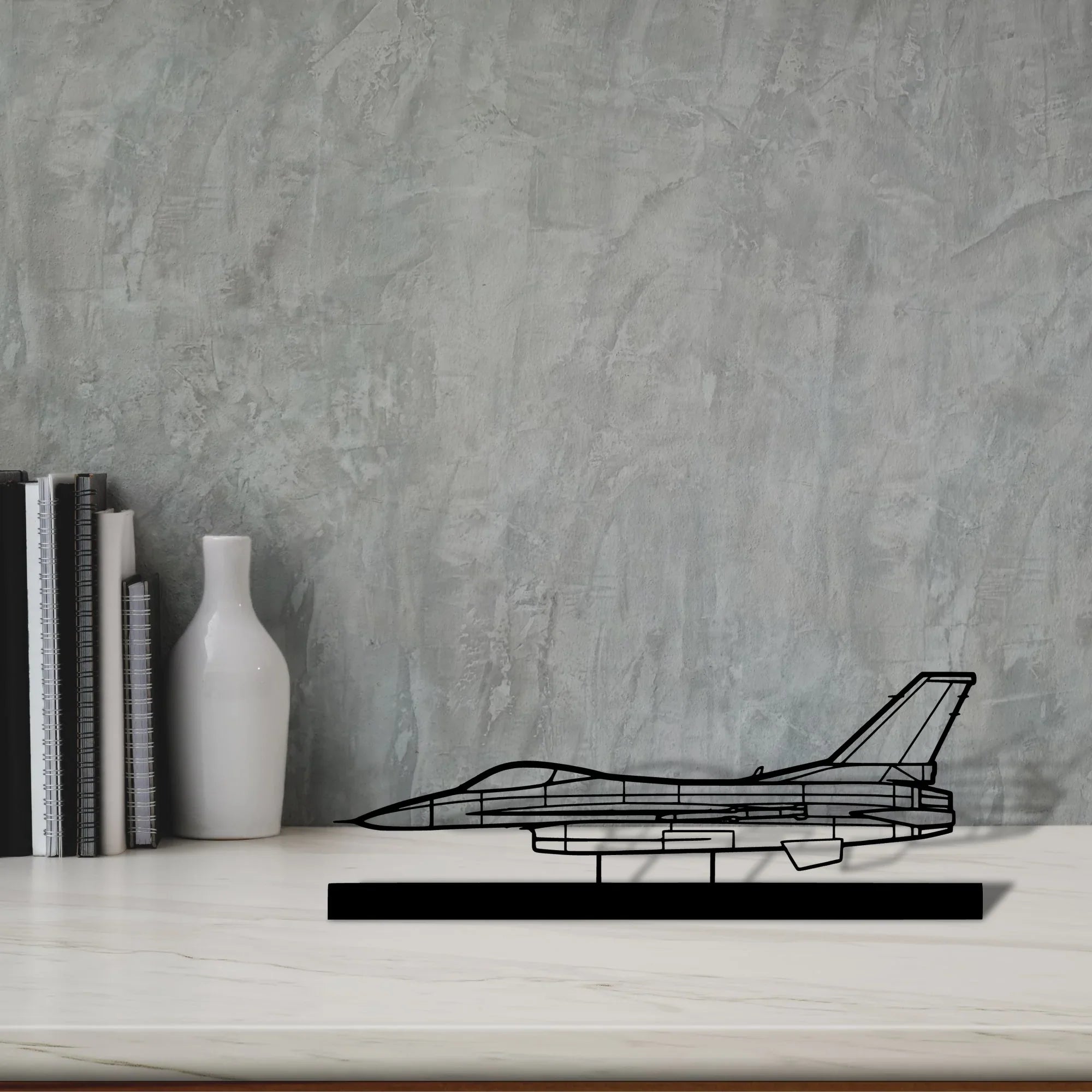 f-16c-block-50-2 Silhouette Metal Art Stand - Turbo Silhouette