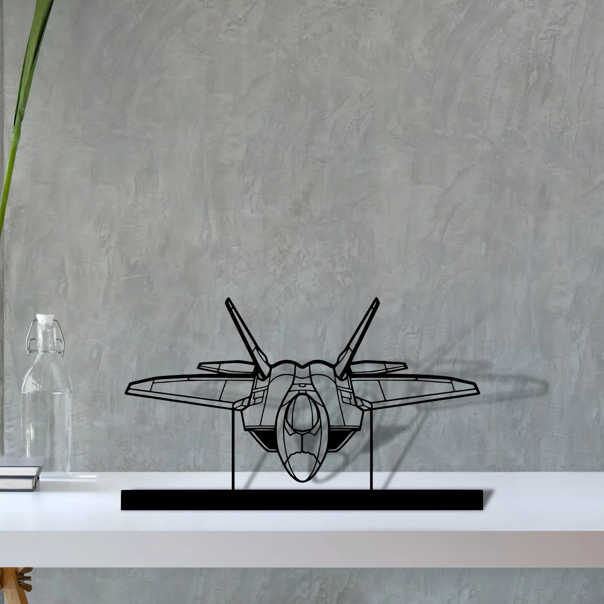 f-22-raptor-4 Silhouette Metal Art Stand - Turbo Silhouette