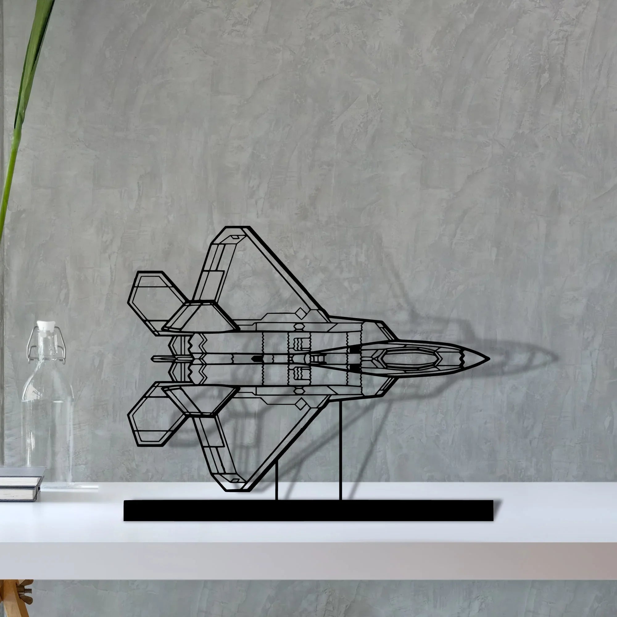 f-22-raptor-6 Silhouette Metal Art Stand - Turbo Silhouette