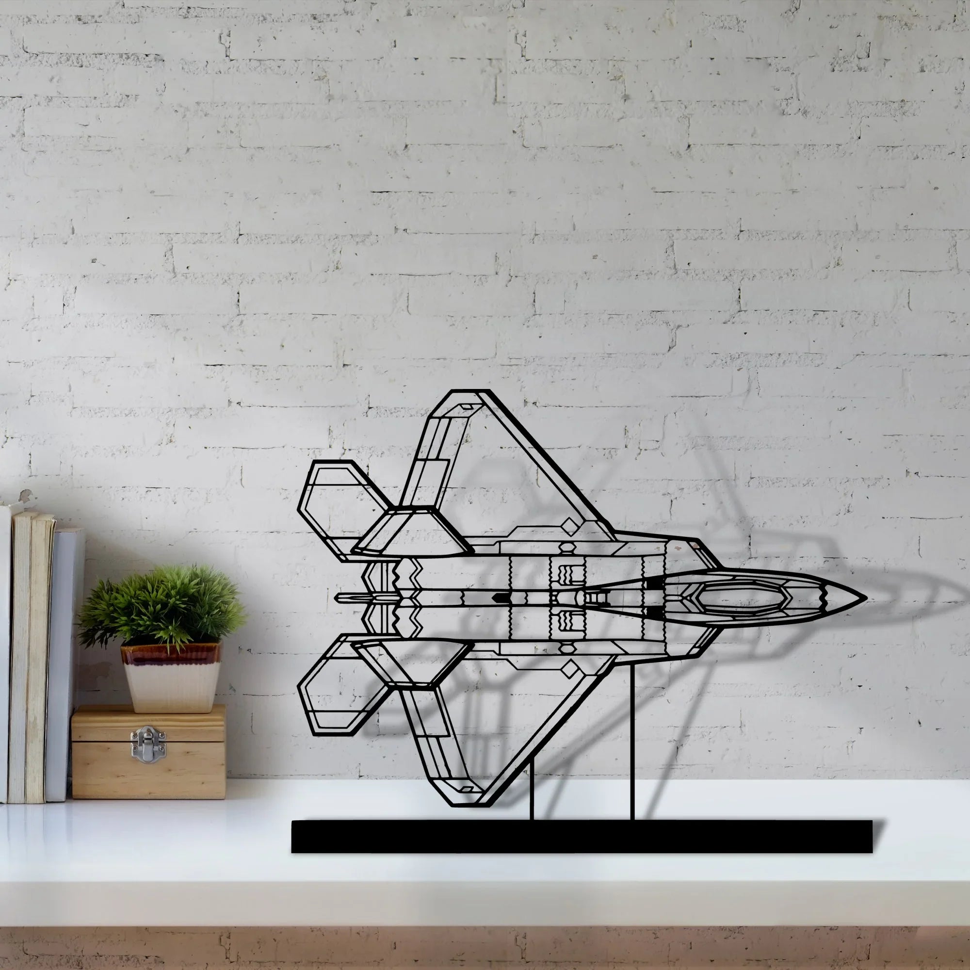 f-22-raptor-6 Silhouette Metal Art Stand - Turbo Silhouette