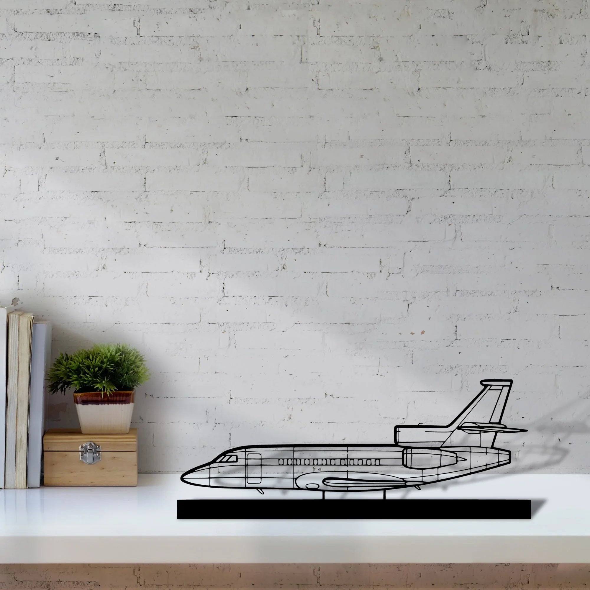 falcon-900ex-4 Silhouette Metal Art Stand - Turbo Silhouette